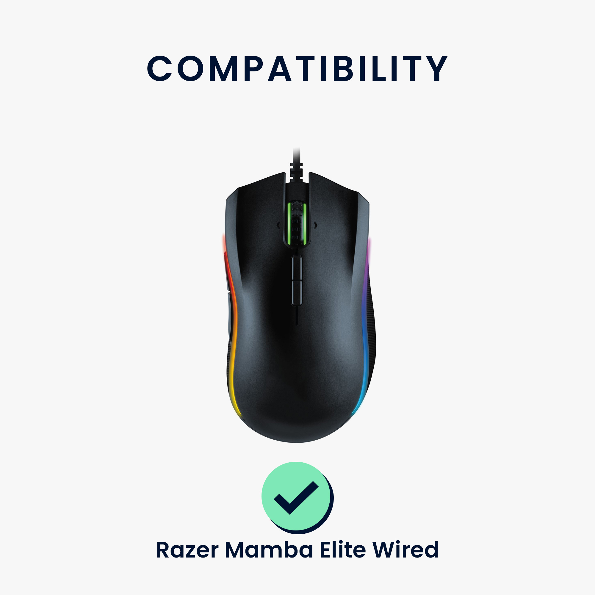 Příslušenství - Razer Mamba Elite Wired Computer Mouse Skates Sticker - kwmobile - černá