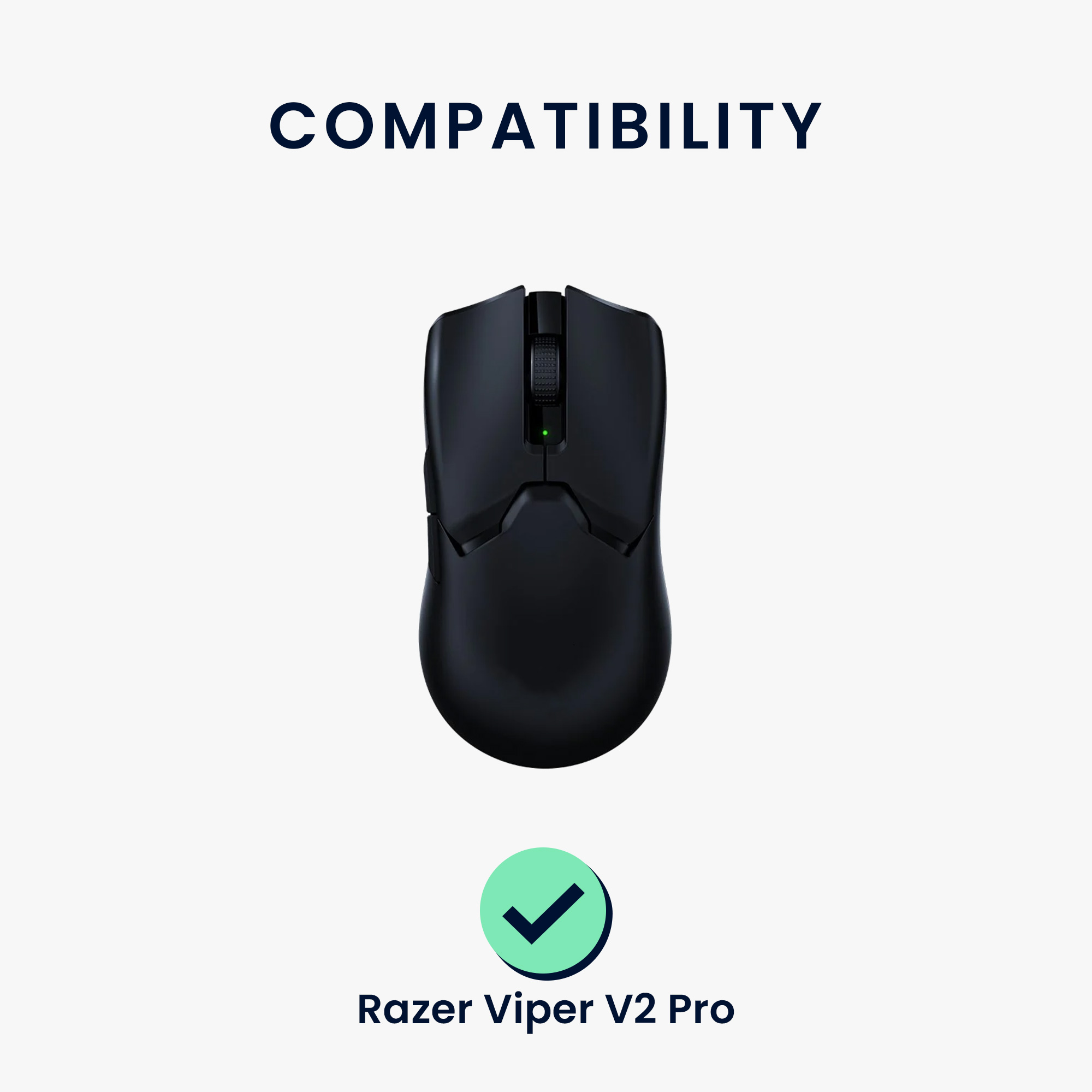 Kluzáky na myš kwmobile pro Razer Viper V2 Pro - černá