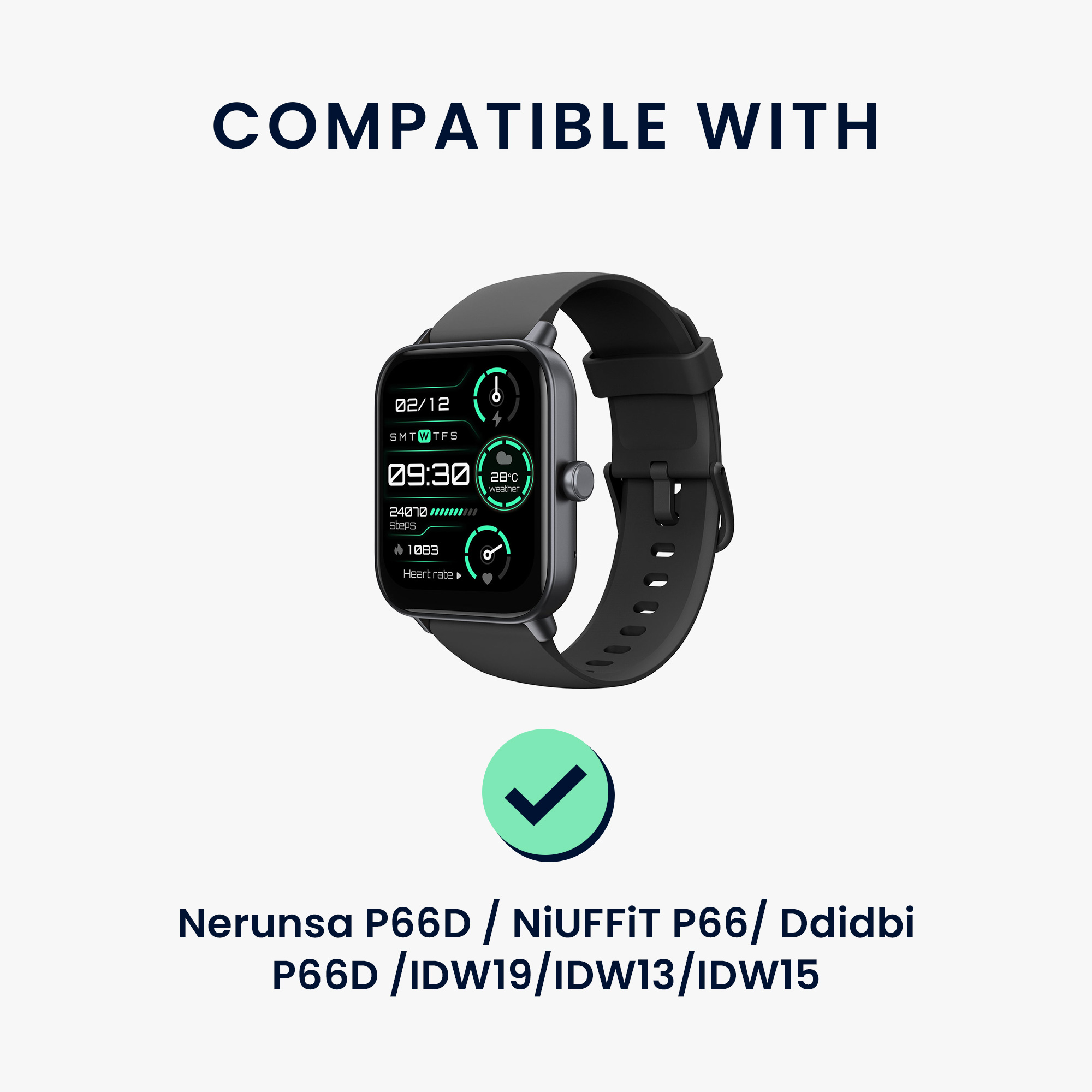 Nabíjecí kabel k chytrým hodinkám Nerunsa P66D / NiUFFiT P66 / Ddidbi P66D / IDW19 / IDW13/...