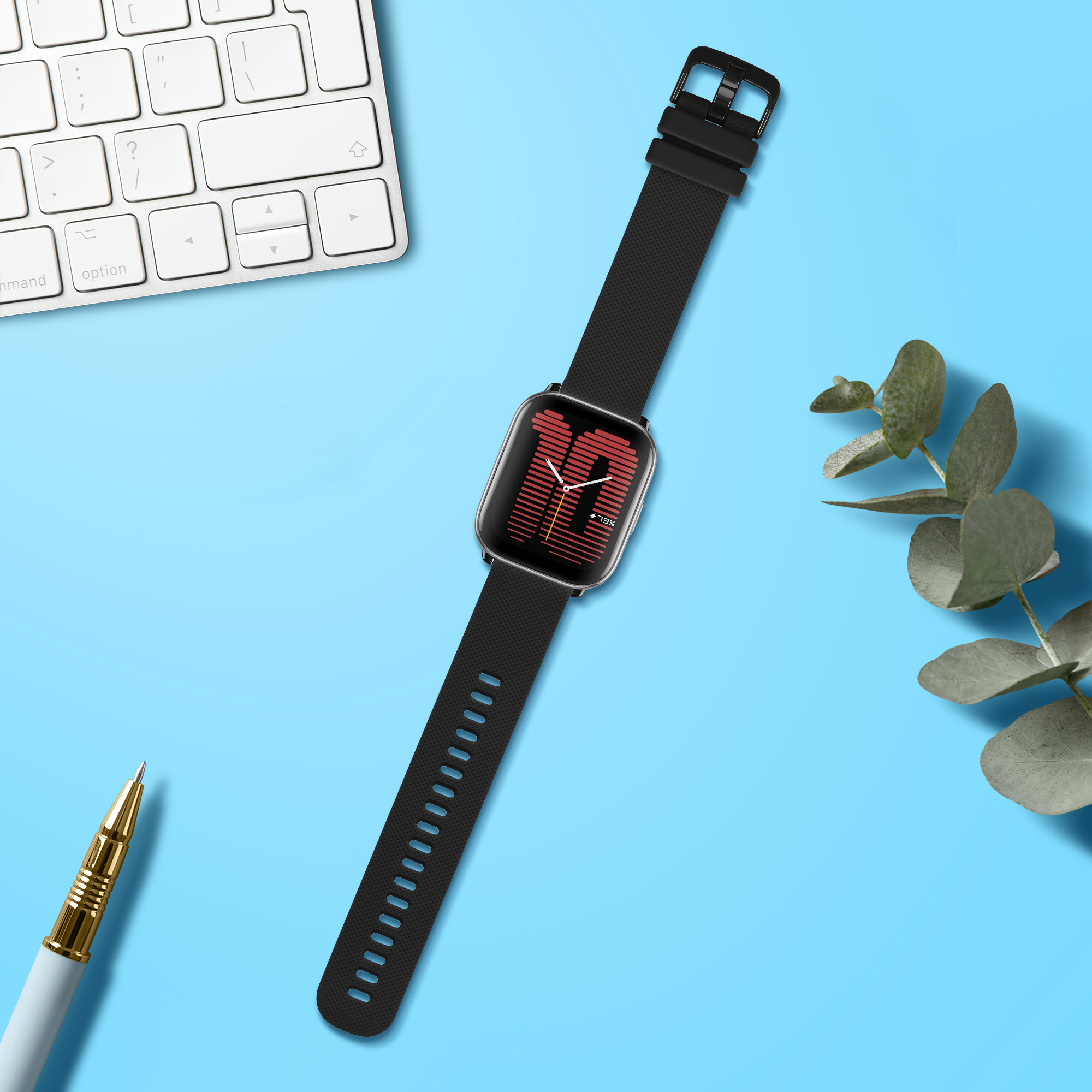 Řemínek 20mm Amazfit Active 2/2 Square/Active Edge/Bip 3/GTS... 20mm kwmobile TPU černý