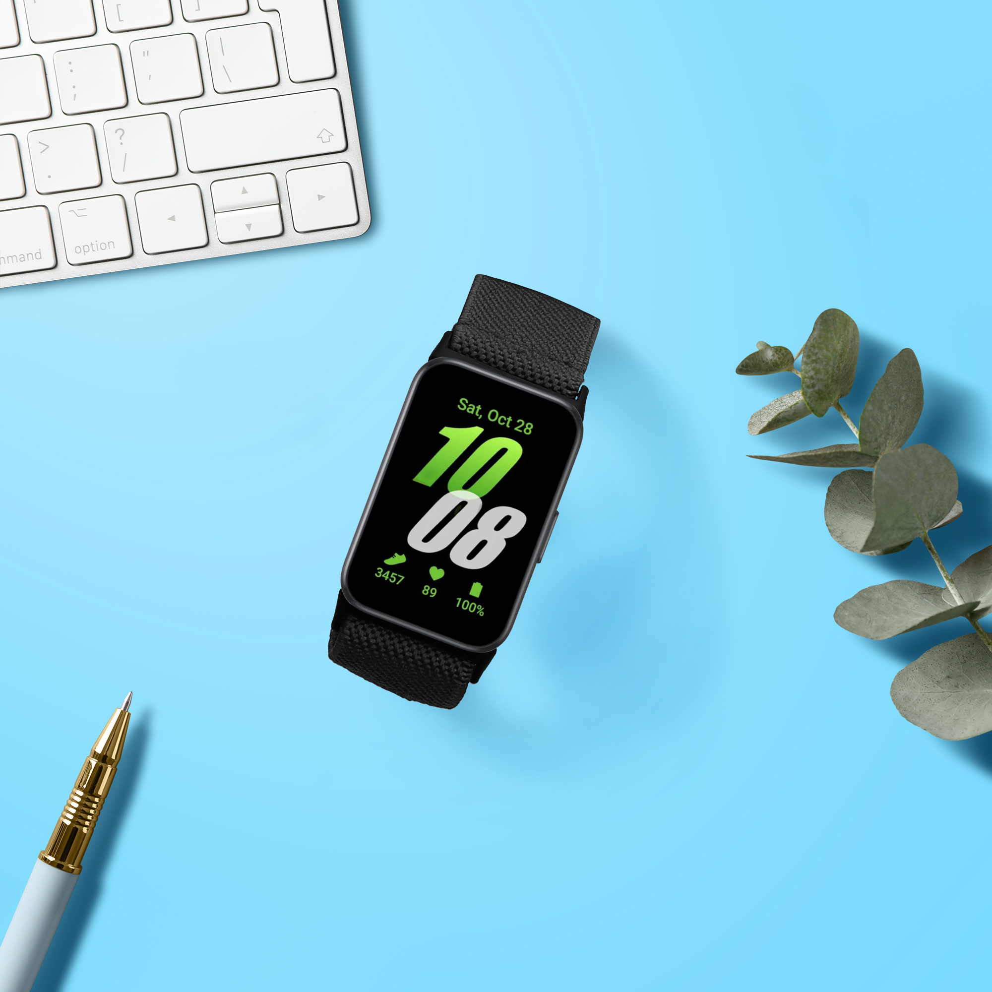 Nylonový pásek pro Samsung Galaxy Fit 3 kwmobile nylonové - černá
