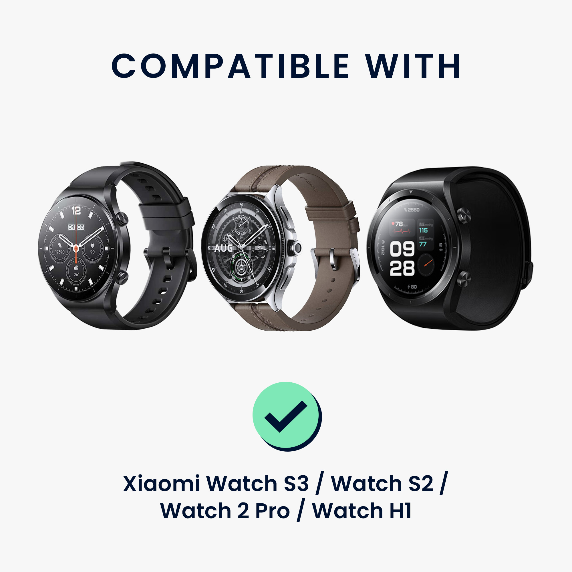 Nabíjecí kabel kwmobile pro Xiaomi Watch S3 / Watch S2 / Watch 2 Pro / Watch H1, černá