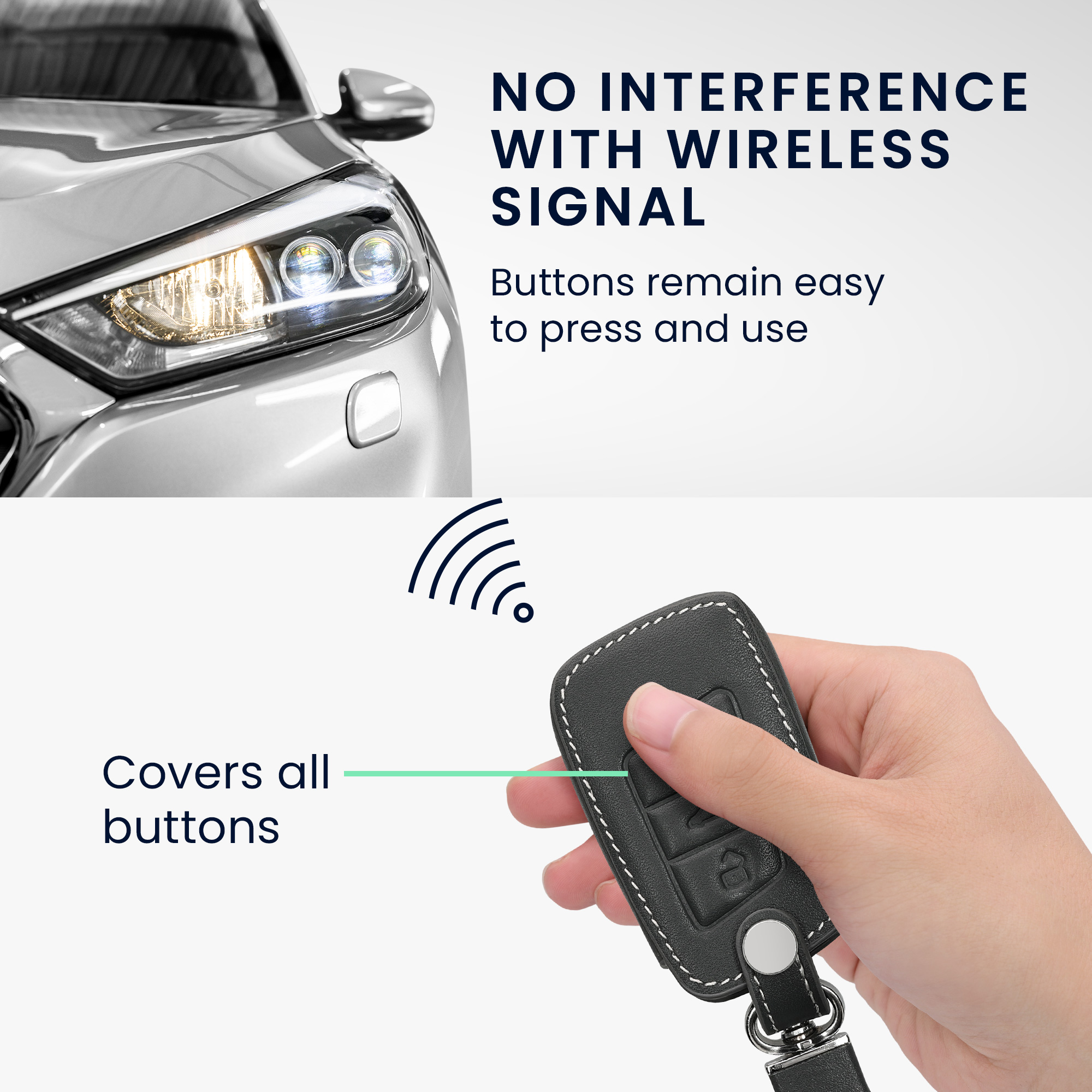 Pouzdro na klíč kwmobile pro VW 3tlačítkový klíč (pouze Keyless Go) - antracitová