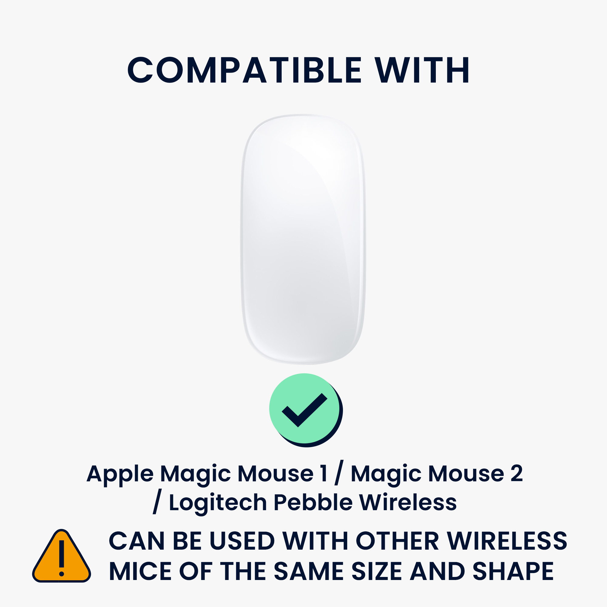 Pouzdro pro Apple Magic Mouse 1 / Magic Mouse 2 / Logitech Pebble Wireless kwmobile z eko kůže - starorůžová