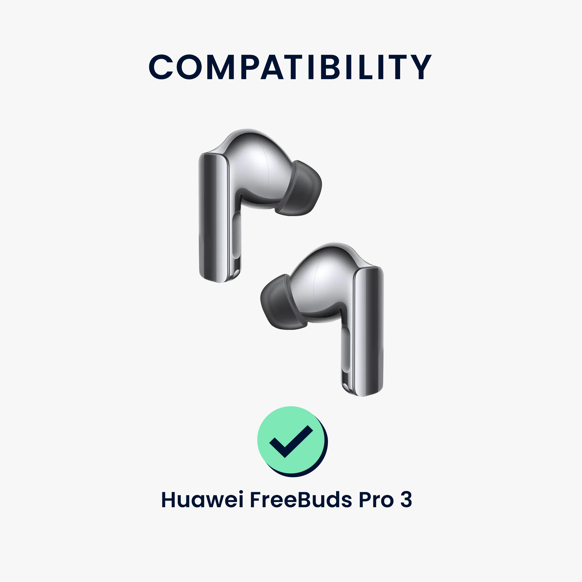 Náhradní špunty do uší Huawei FreeBuds Pro 3 kwmobile 6 ks černá