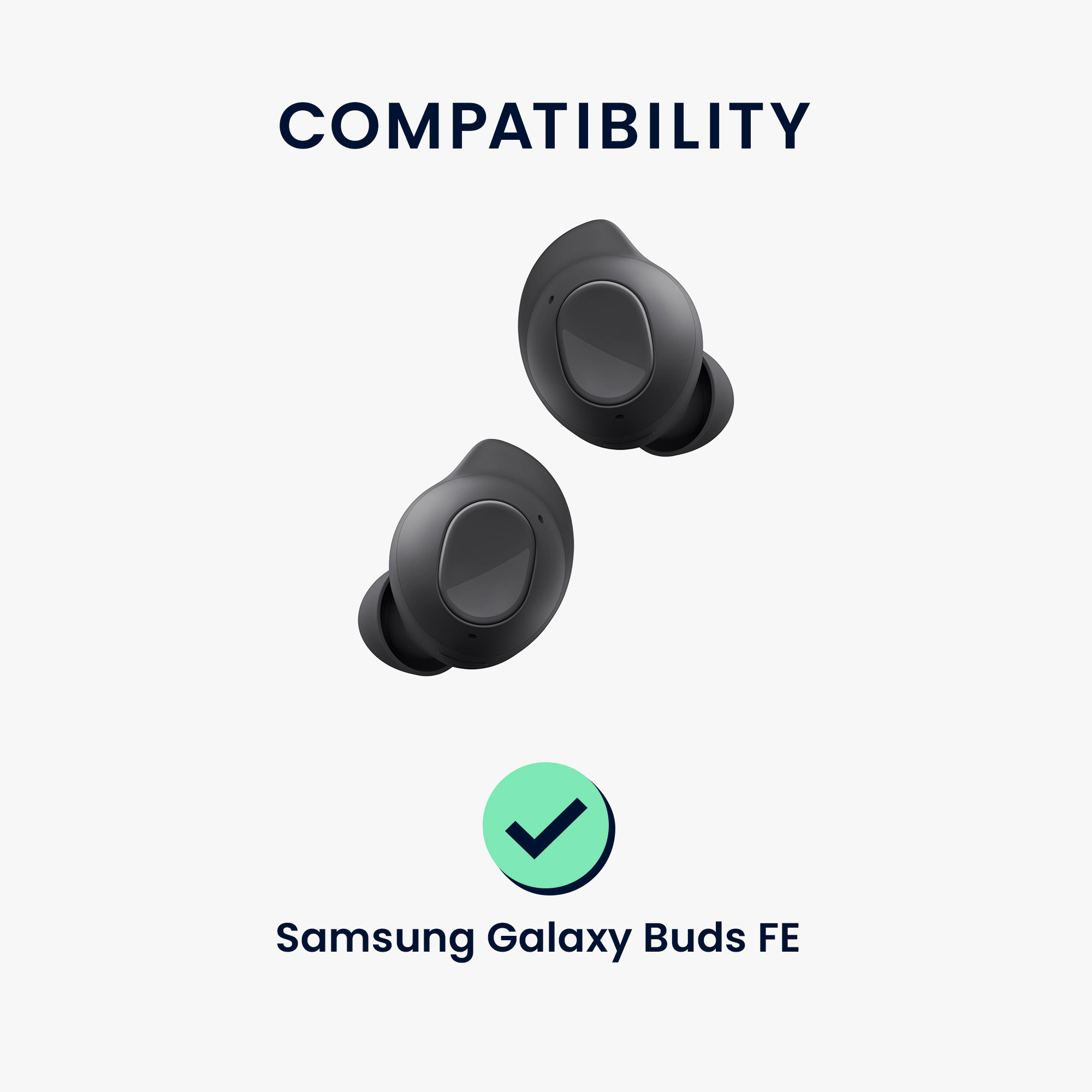 Silikonové špuntíky Samsung Galaxy Buds FE kwmobile 6 ks šedý