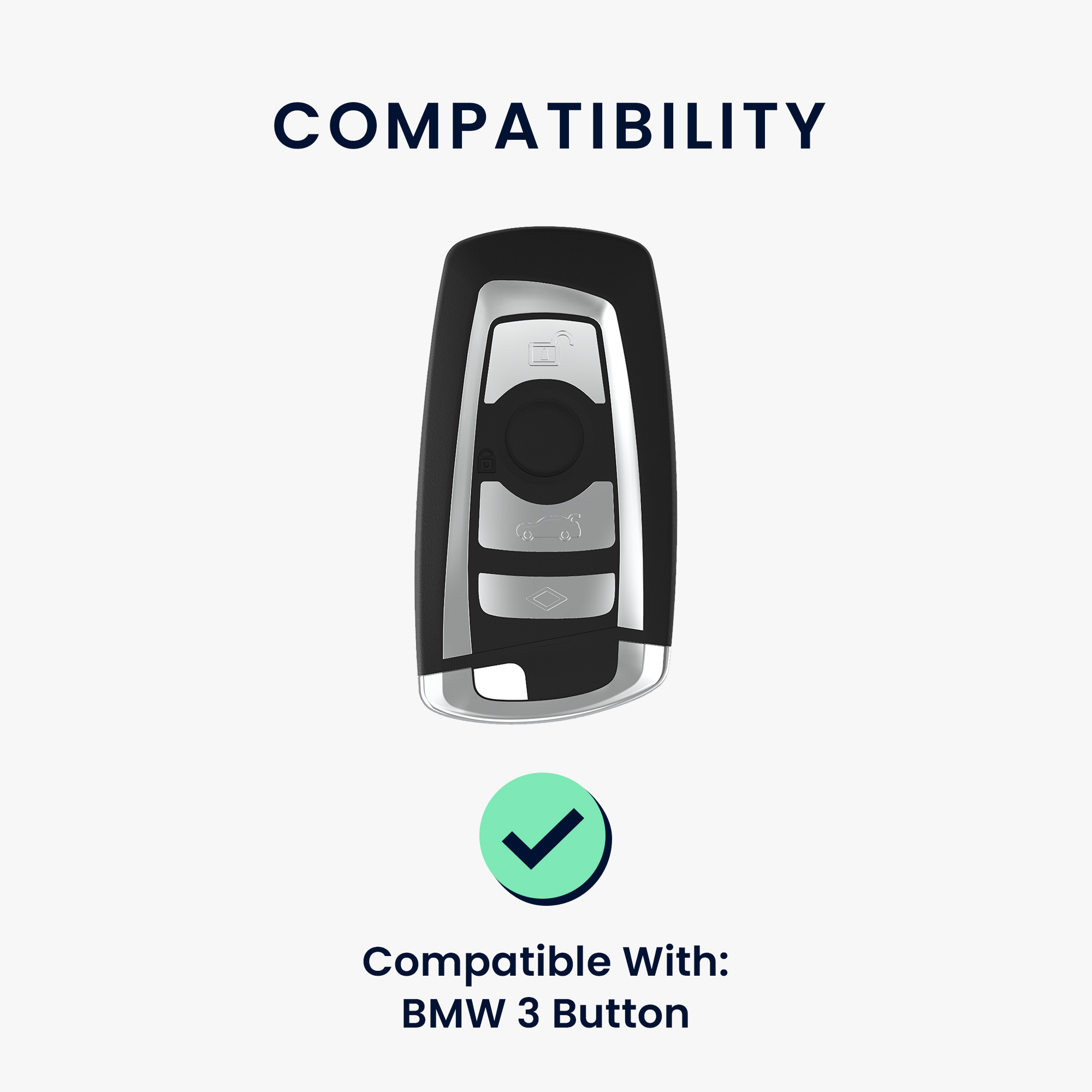 Tpu pouzdro na klíč od auta BMW 3 tlačítka Keyless Go protiskluzové matně černé