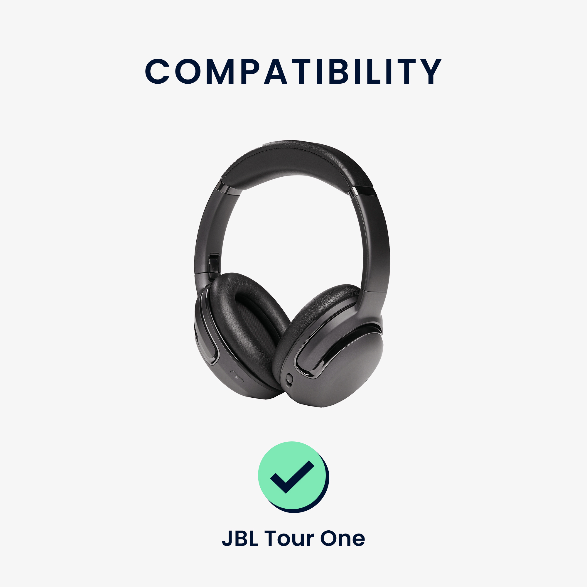 2 ks Náhradní náušníky na sluchátka JBL Tour One Replacement Ear Pads kwmobile - černá
