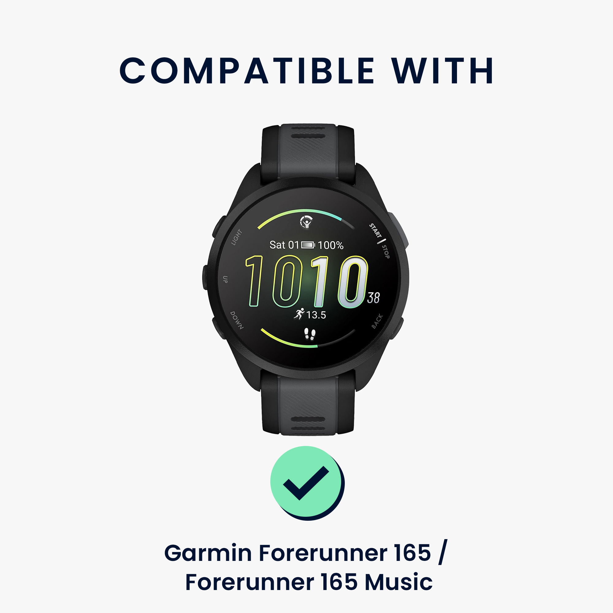Ochranná skla pro Garmin Forerunner 165 / Forerunner 165 Music kwmobile sada 2 ks - transparentní