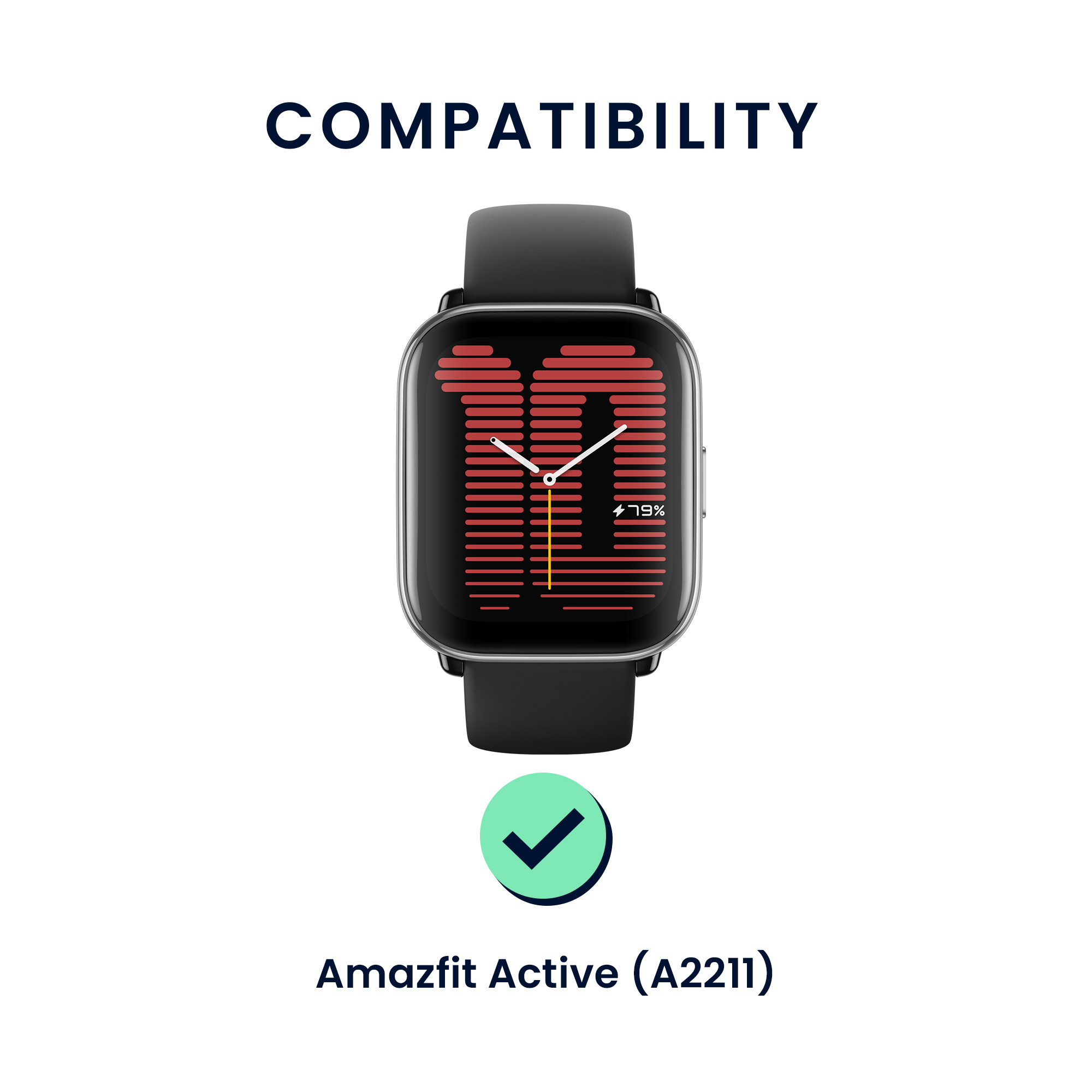 Řemínek 20mm Amazfit Active 2/2 Square/Active Edge/Bip 3/GTS... 20mm kwmobile TPU černý/šedý