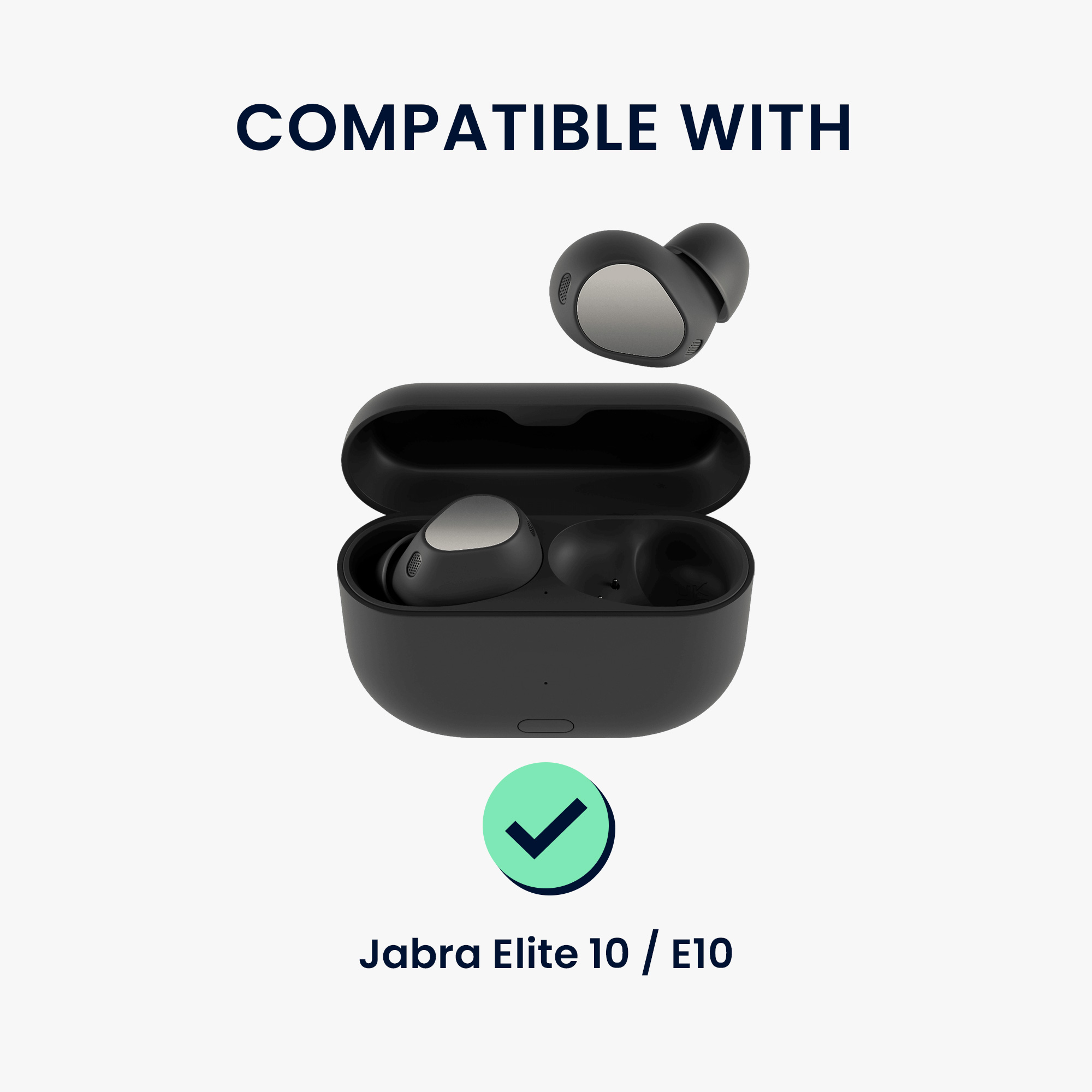 Náhradní špunty do uší Jabra Elite 10 / E10 kwmobile 8 ks černá