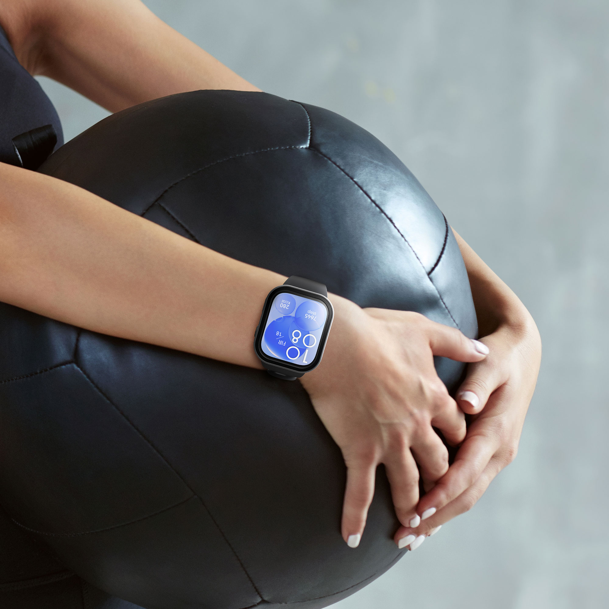 2x obal s ochranným sklem pro Huawei Watch Fit 3 kwmobile - stříbrná / černá