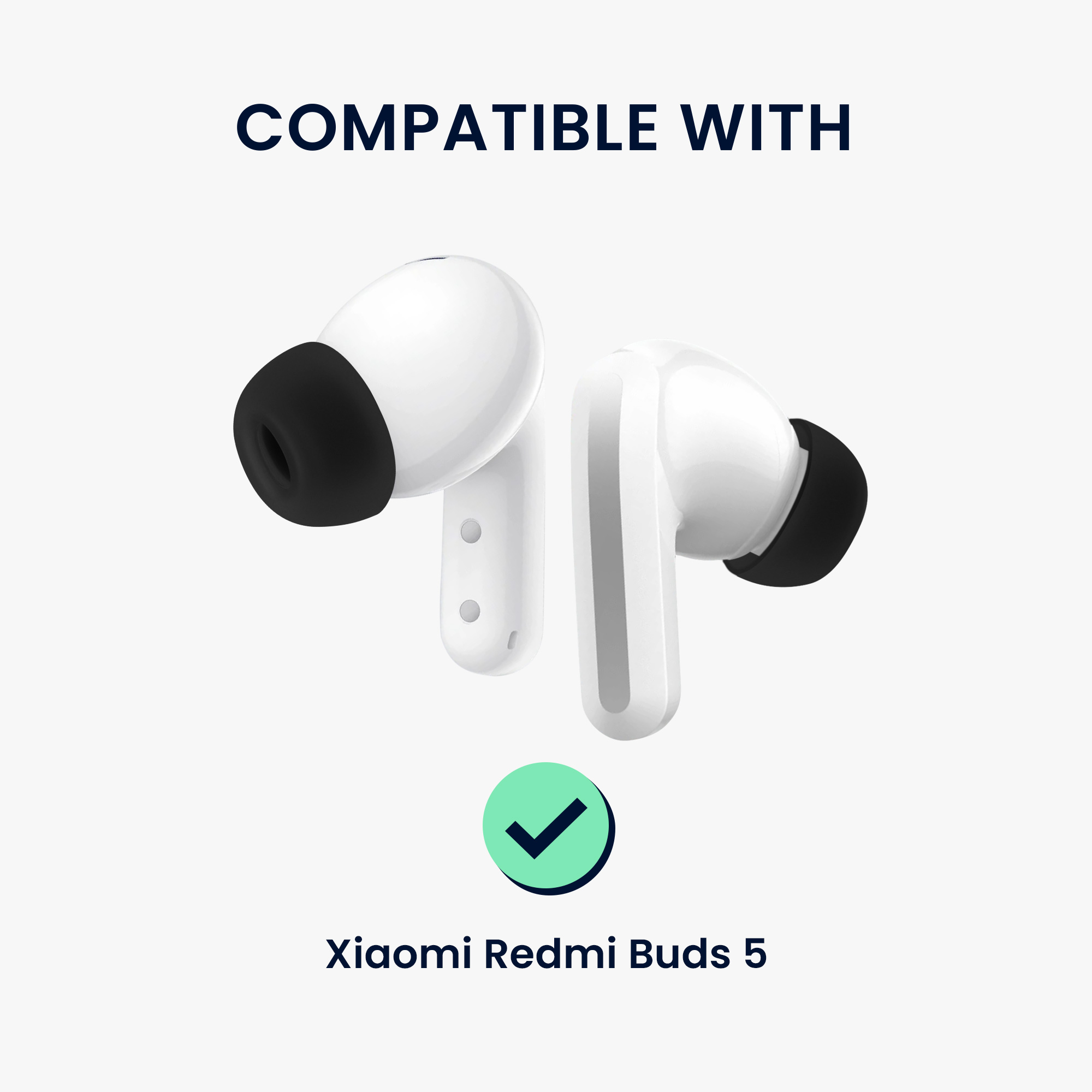 Silikonové špunty náhradní sluchátka Xiaomi Redmi Buds 5 6 ks kwmobile
