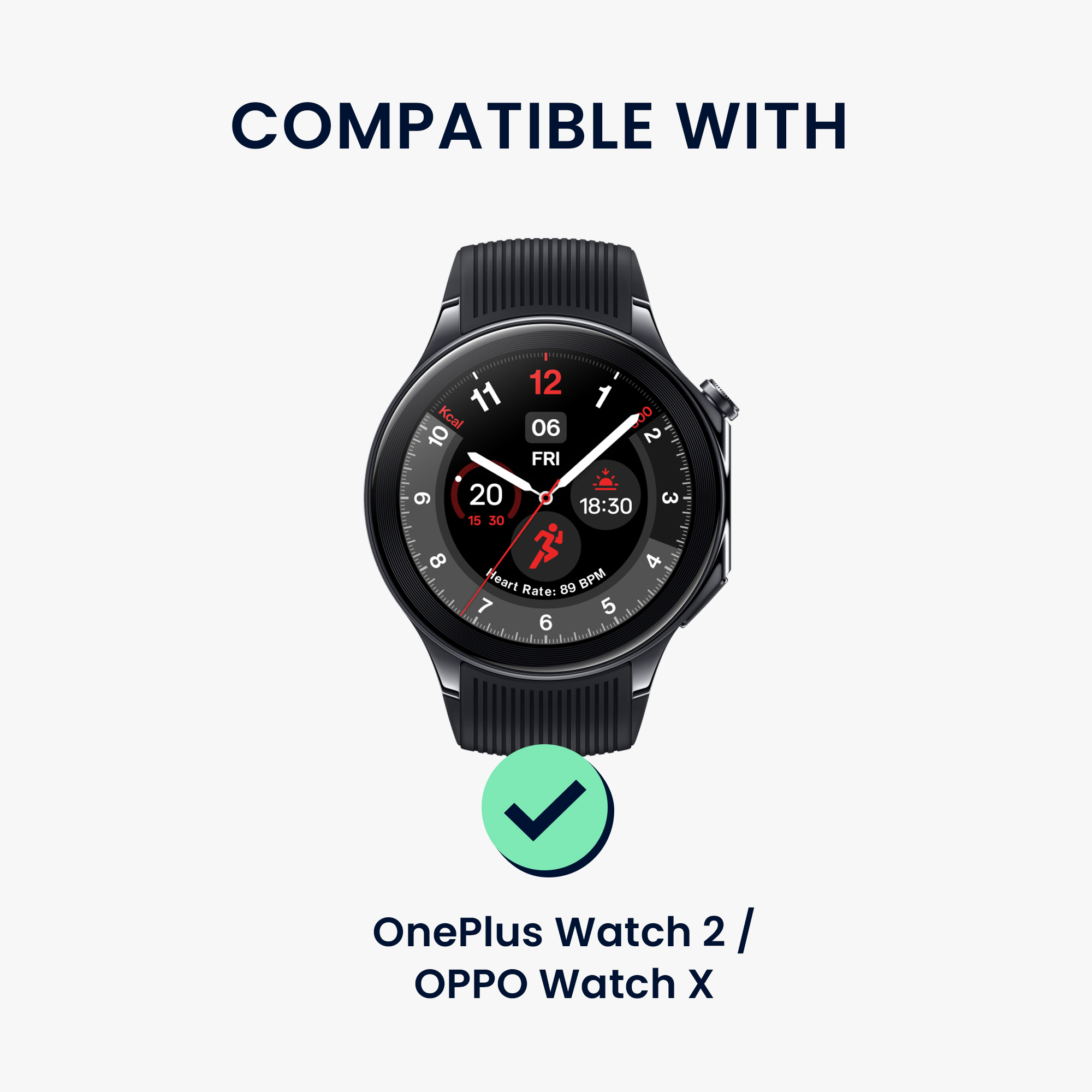 Adaptér pro řemínek kwmobile pro OnePlus Watch 2 / OPPO Watch X - 22mm - 4 ks