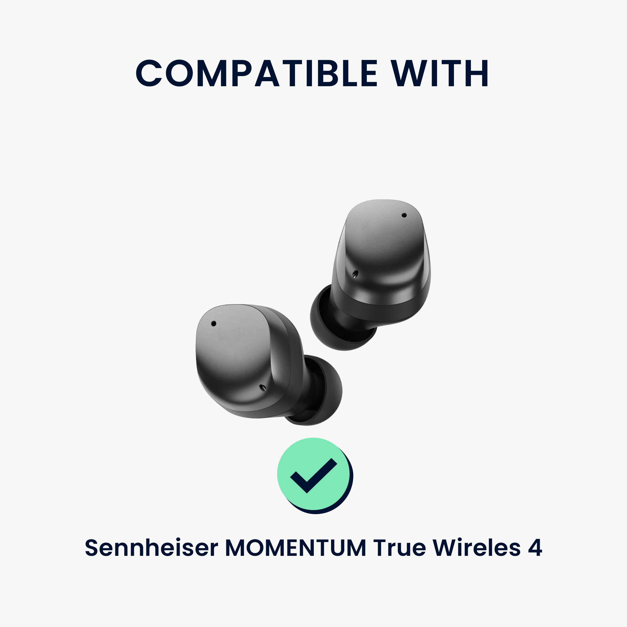 Špunty do sluchátek kwmobile pro Sennheiser MOMENTUM True Wireless 4 - Černá