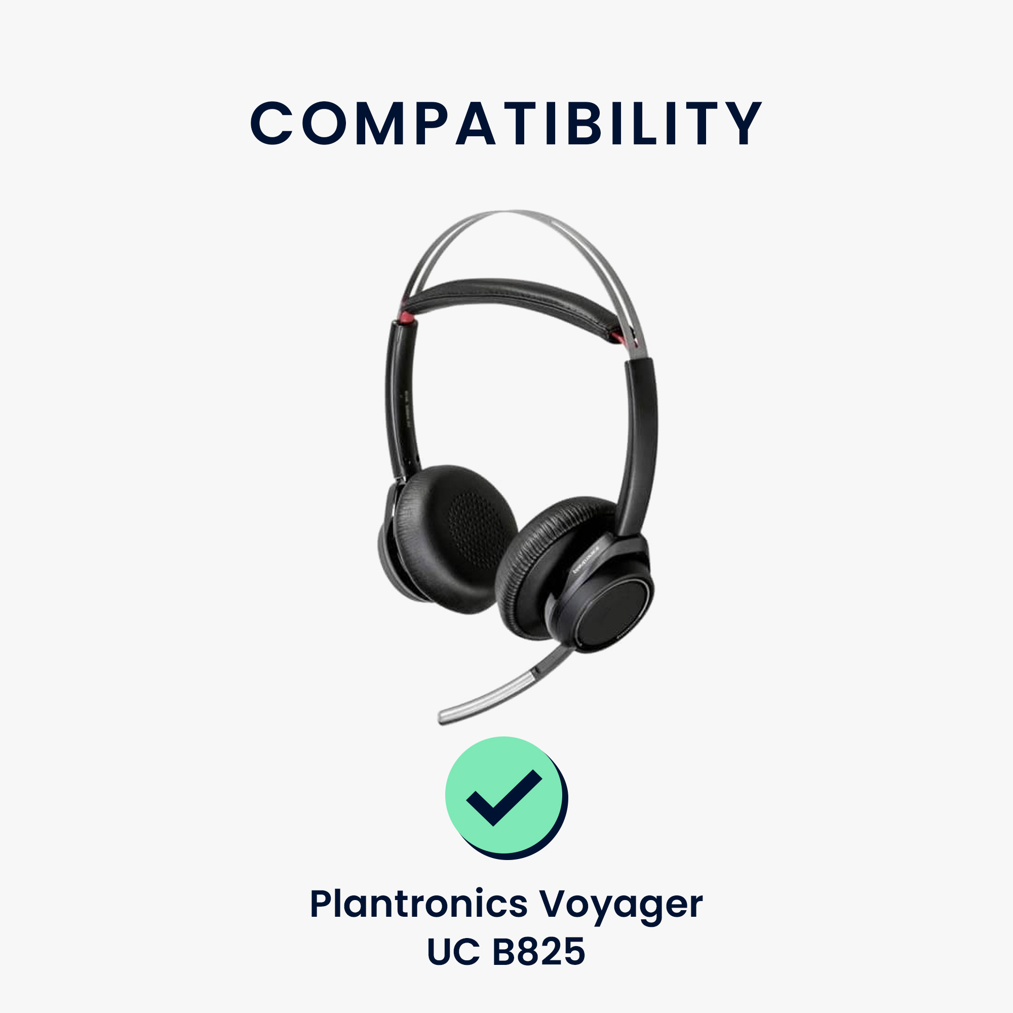Náušníky kwmobile pro Plantronics Voyager UC B825 - 2 ks, černá