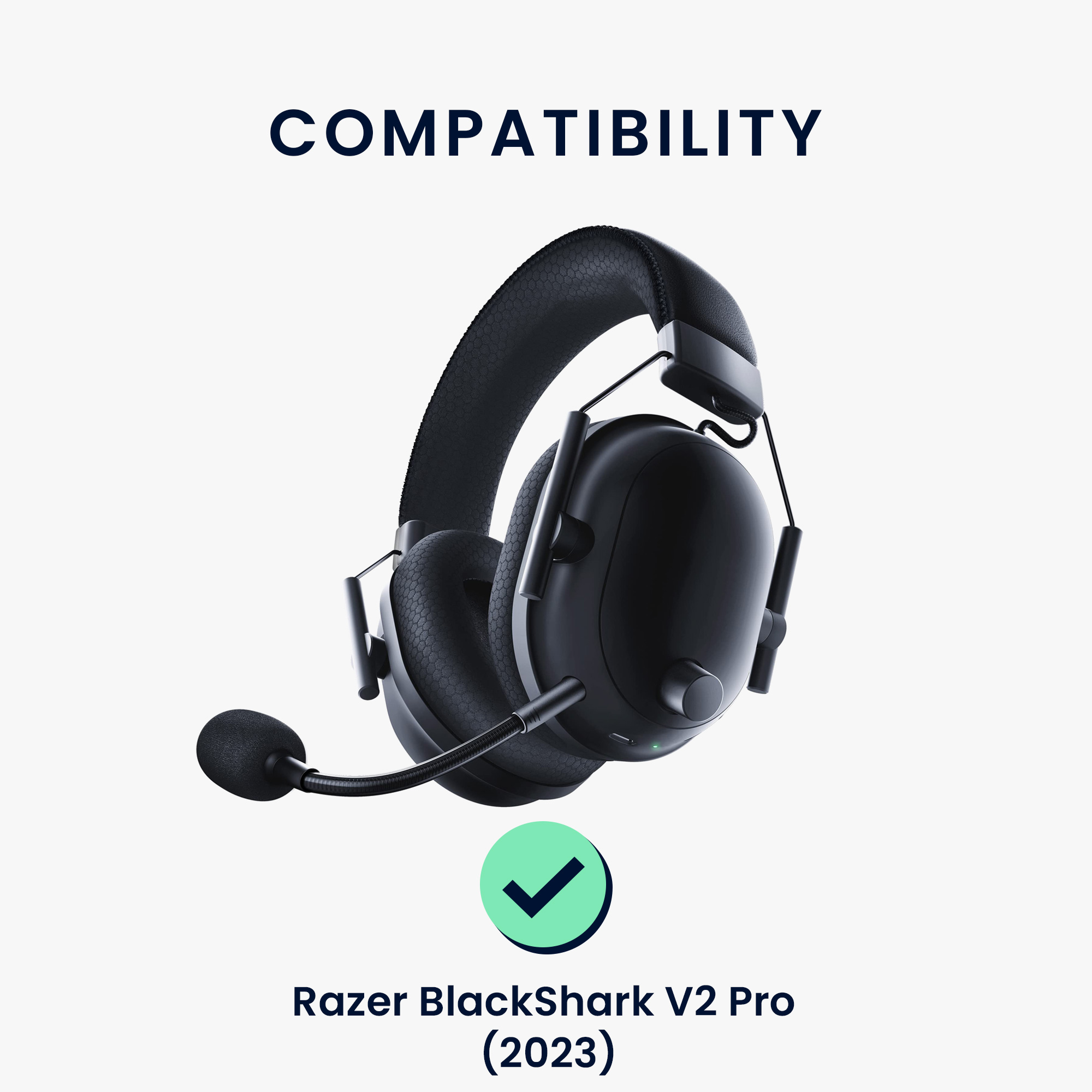 Náhradní náušníky na sluchátka Razer BlackShark V2 Pro (2023) 2 ks černé