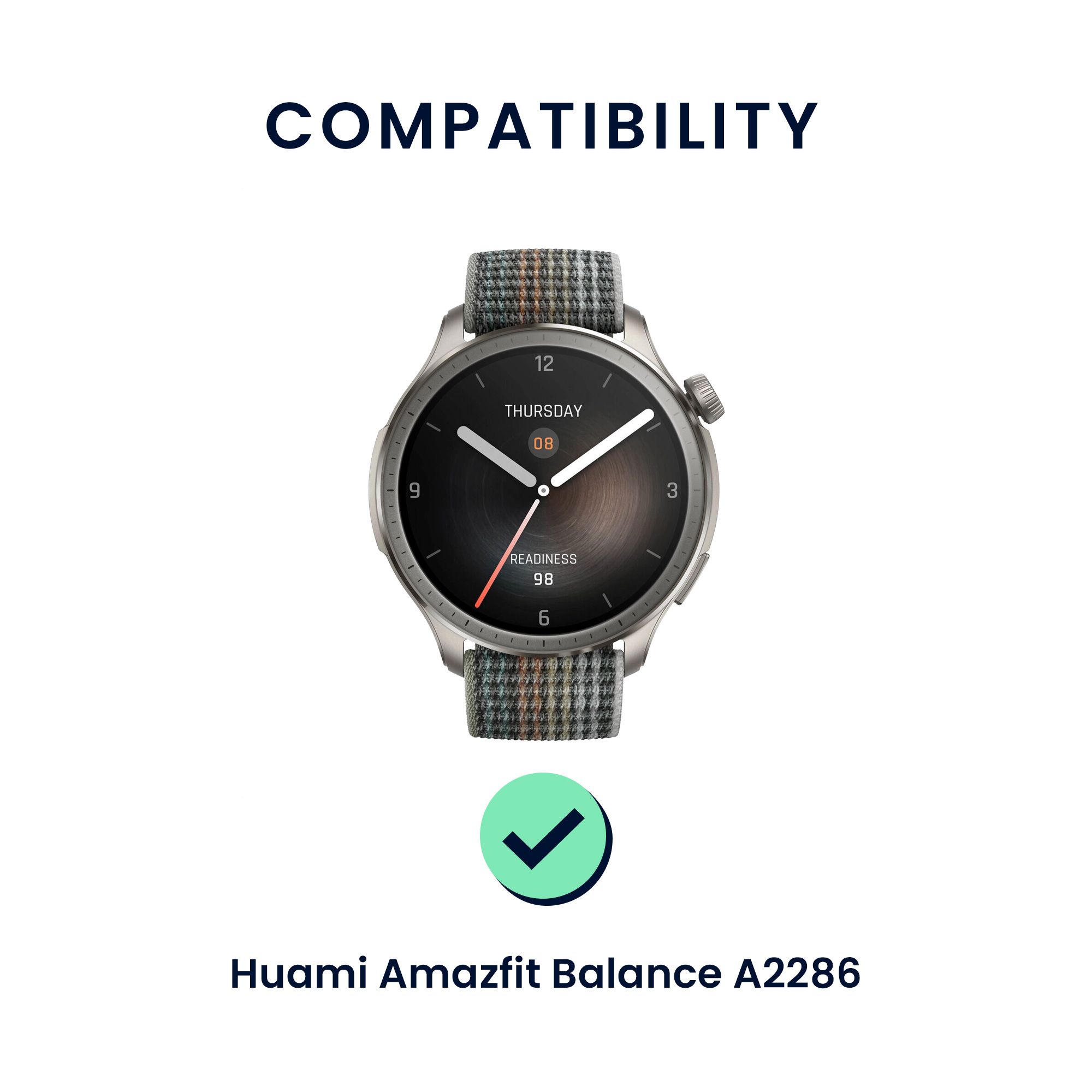 Řemínky pro Huami Amazfit Balance A2286 kwmobile silikonové - černá / zelená