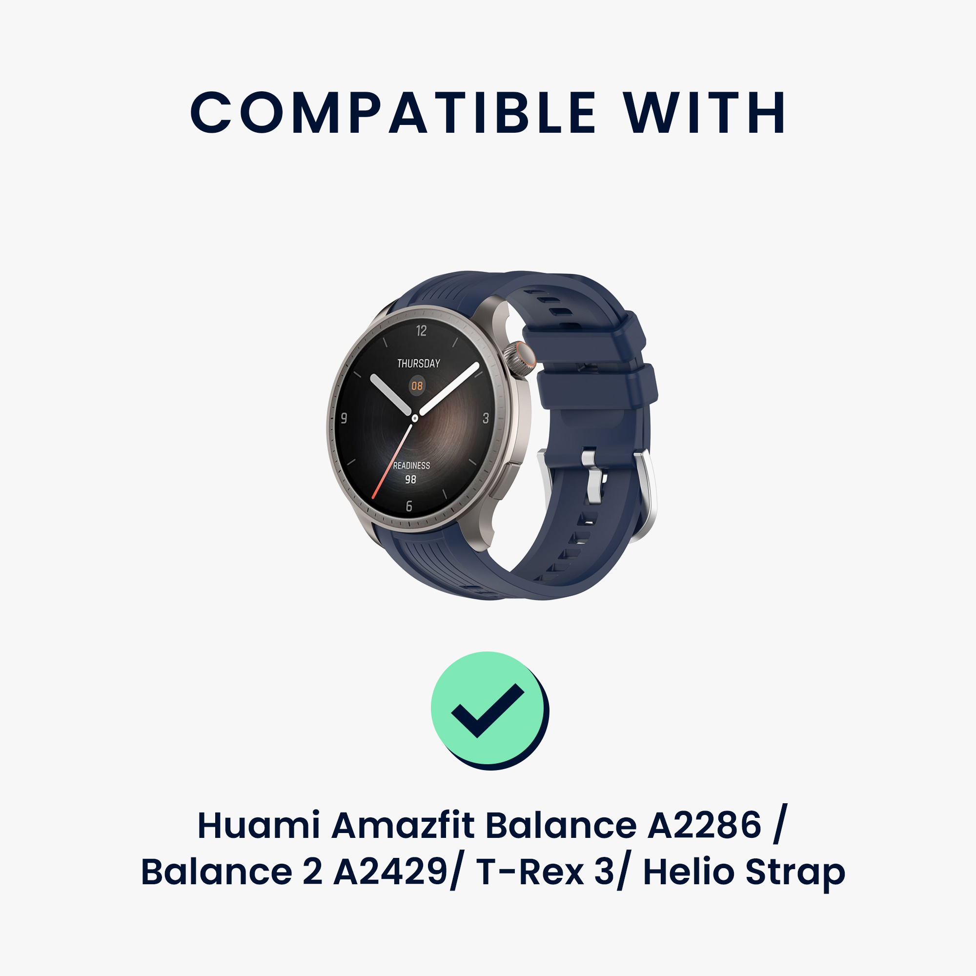 Nabíjecí kabel pro chytré hodinky pro Huami Amazfit Balance A2286 / Balance 2 A2429 / T-Rex 3 / Helio kwmobile - černá