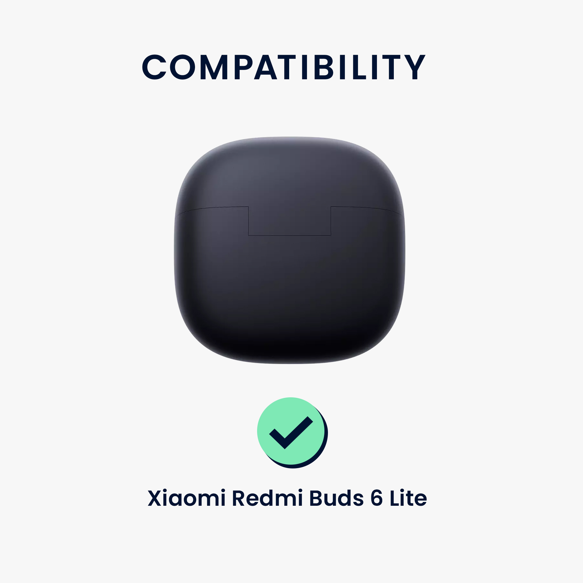 Silikonový obal nabíjecí pouzdro sluchátka Xiaomi Redmi Buds 6 Lite černá kwmobile