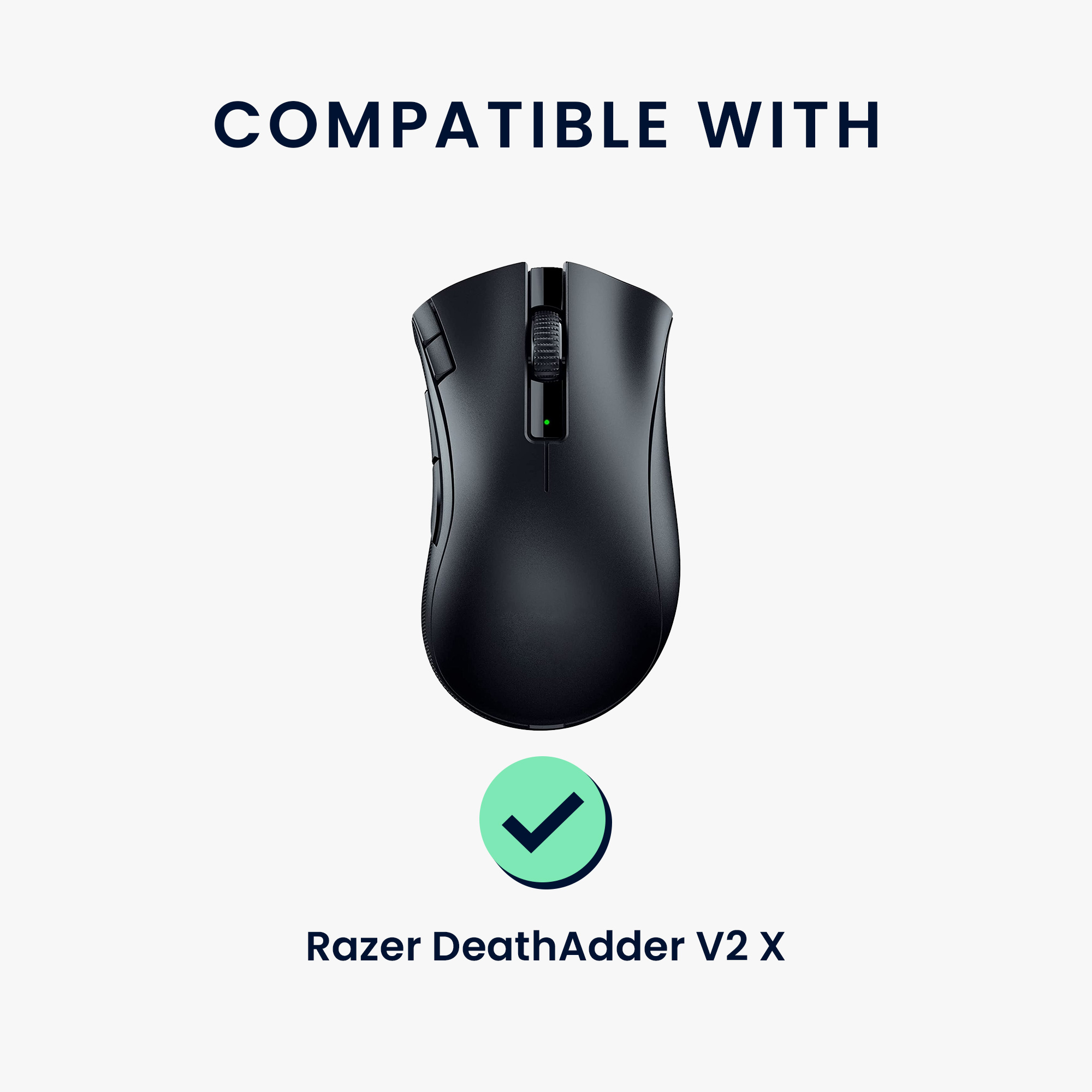 Protiskluzová páska na myš pro Razer DeathAdder V2 X kwmobile z eko kůže - černá
