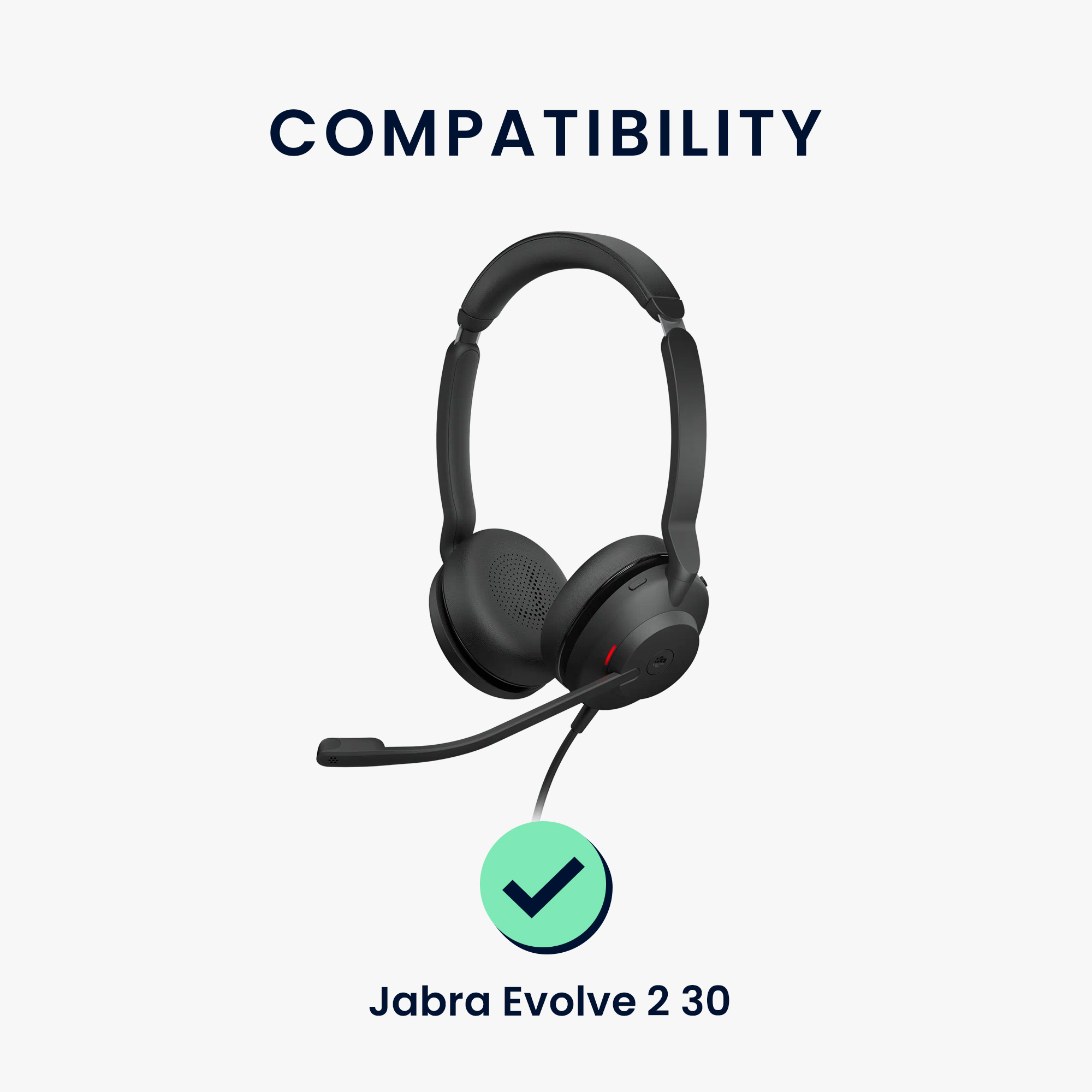 Náhradní náušníky na sluchátka Jabra Evolve 2 30 kwmobile 2 ks černé