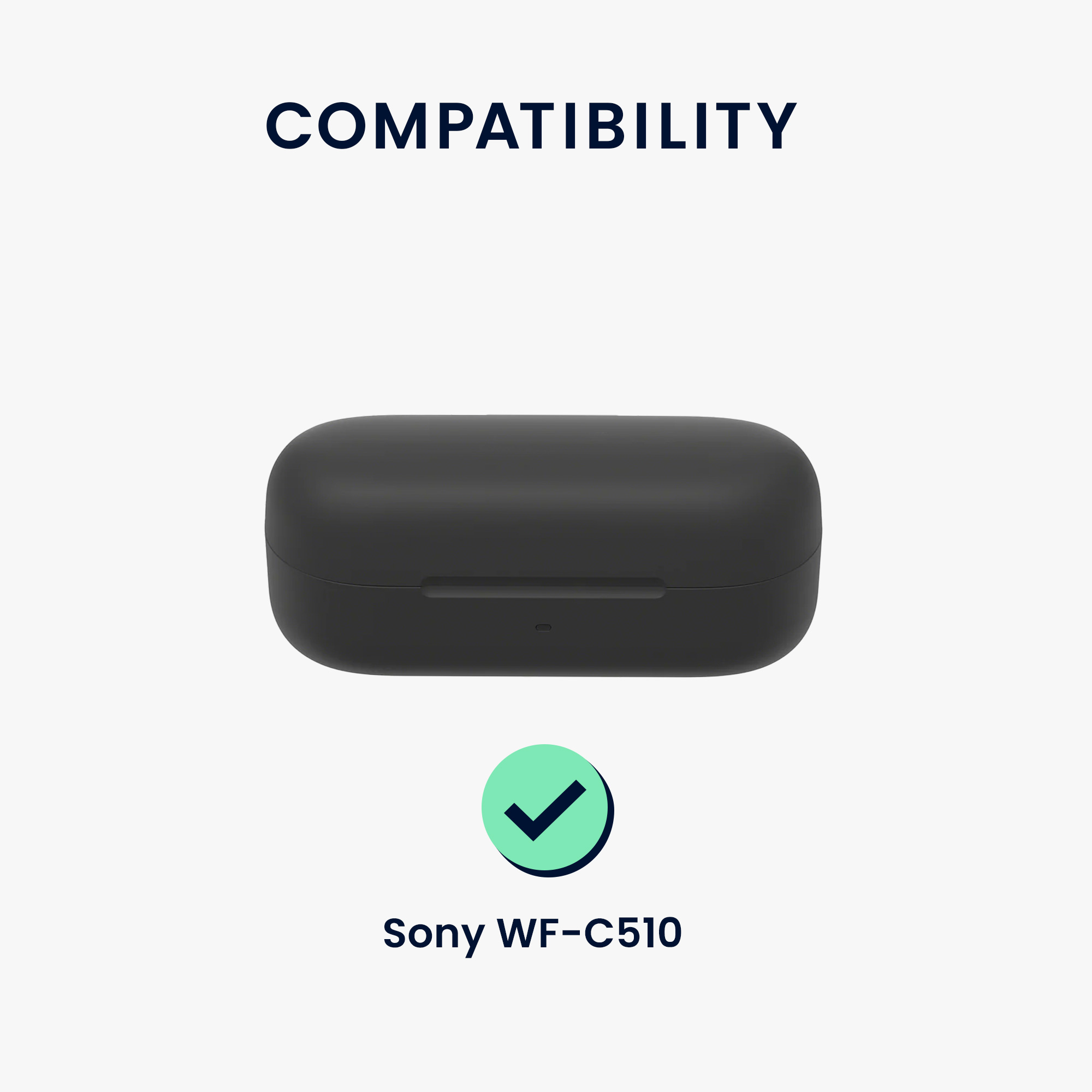 Obal pro Sony WF-C510 kwmobile s karabinou silikonové - světle modrá