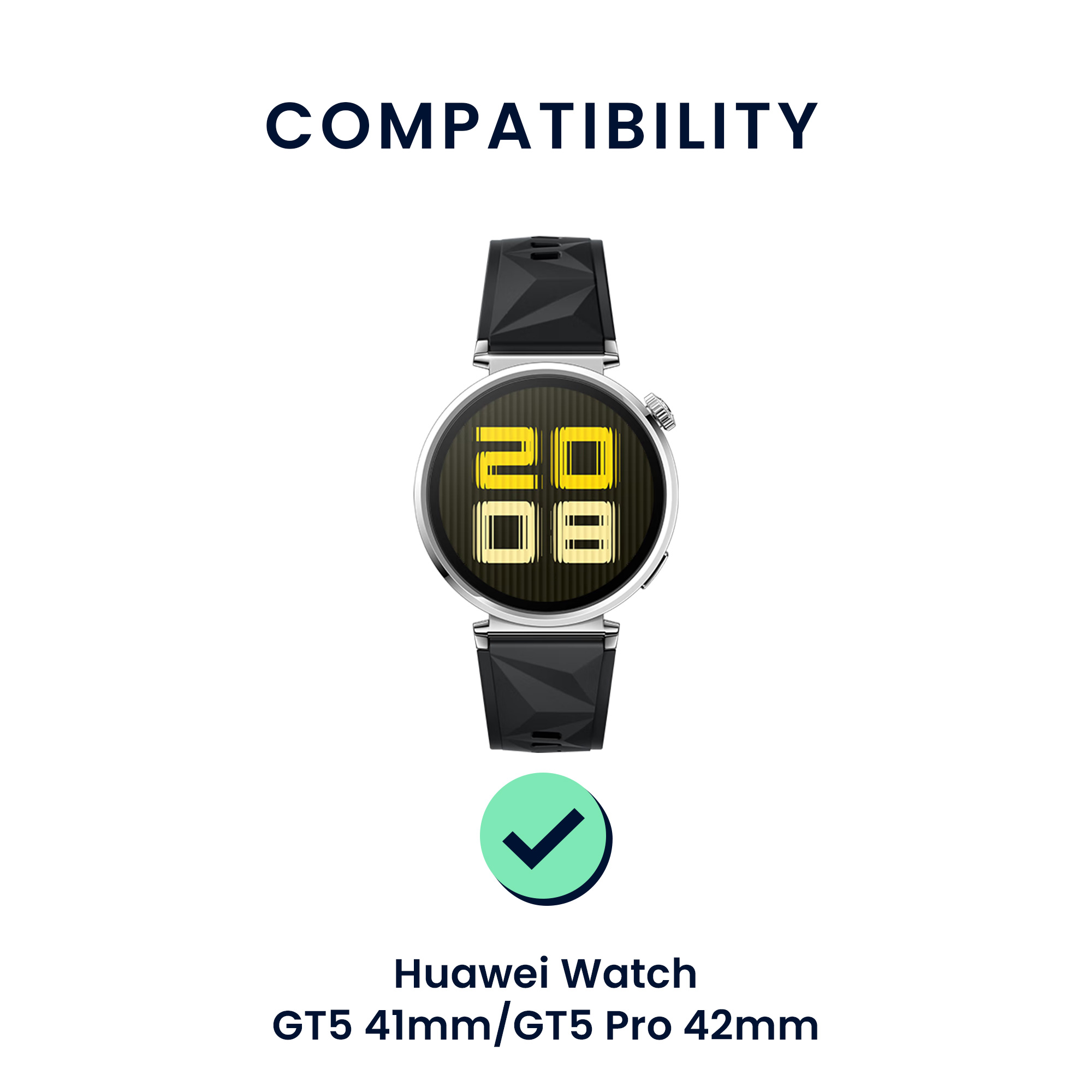 Náhradní řemínky Huawei Watch GT5 41mm sada 2 ks černá/šedá kwmobile