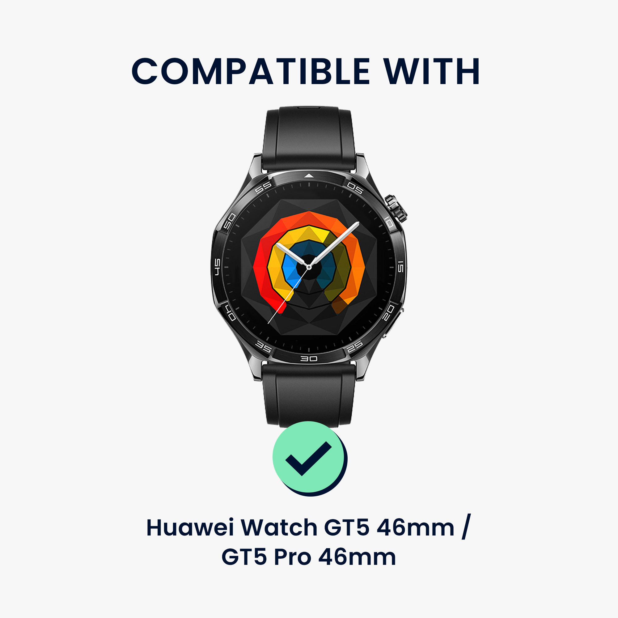 Kožený řemínek Huawei Watch GT5 46mm šedá kwmobile