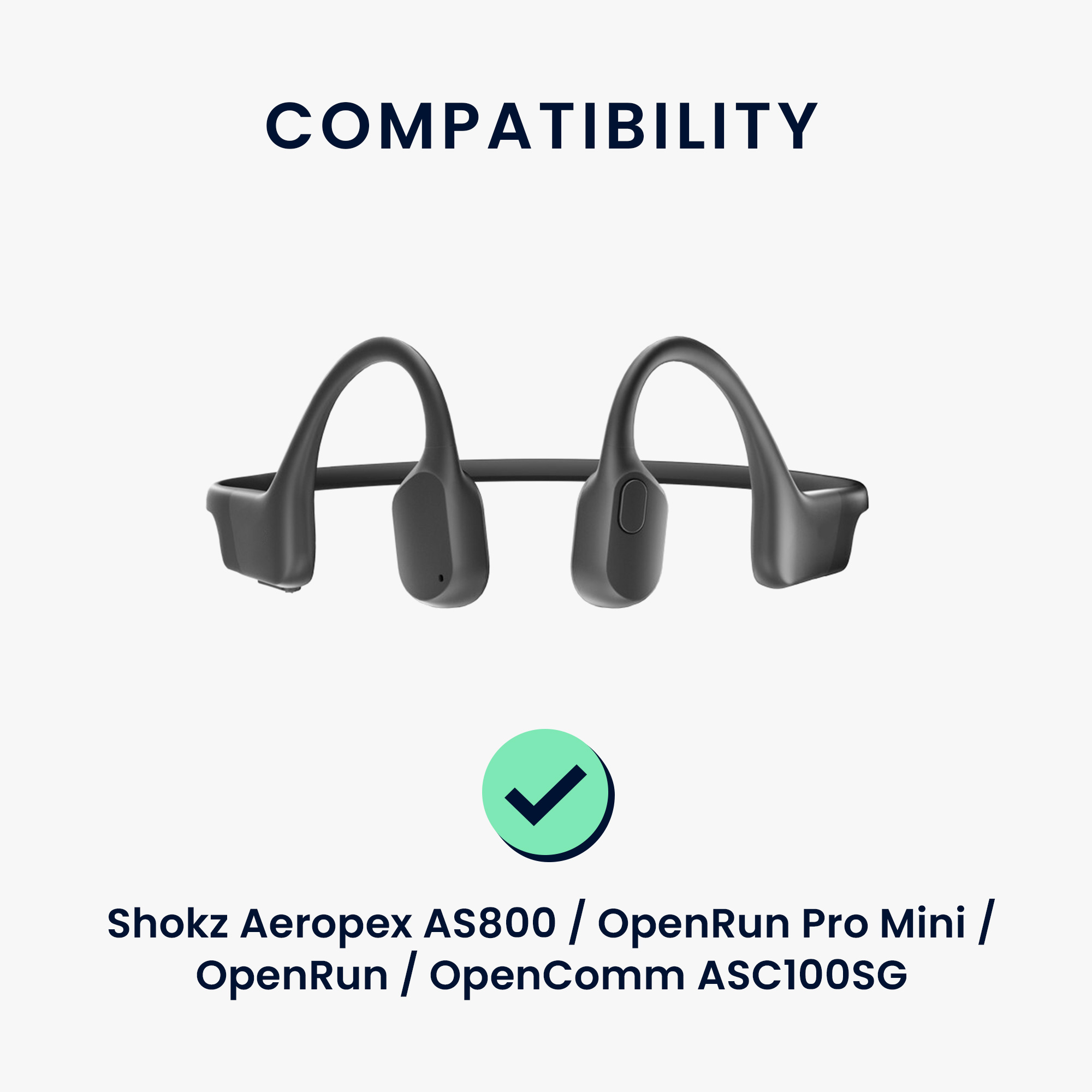 Nabíjecí kabel Shokz Aeropex AS800 / OpenRun / OpenRun Pro Mini / OpenComm ASC100SG kwmobile USB-C černý