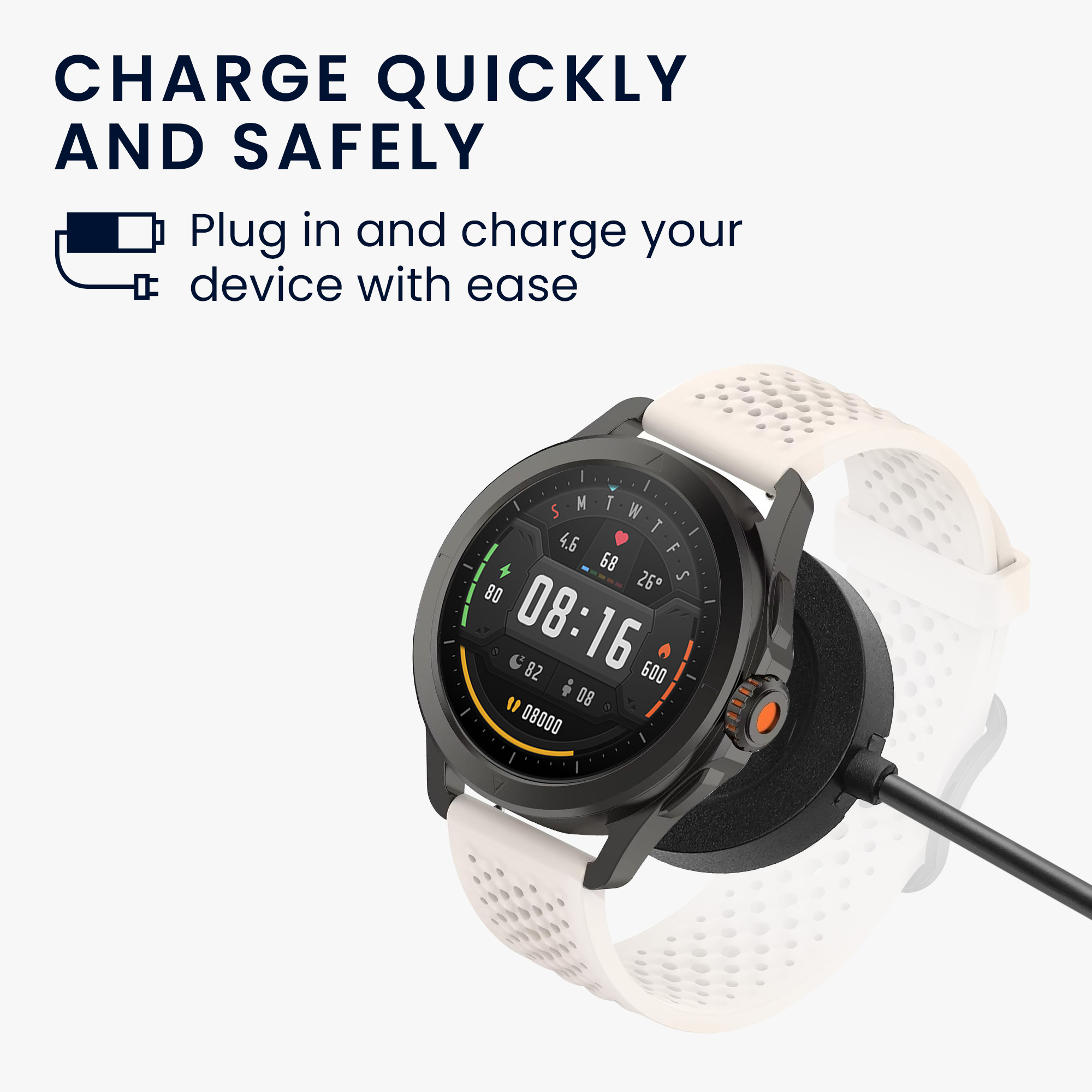 Nabíjecí kabel kwmobile pro Xiaomi Watch S4 Sport, černá