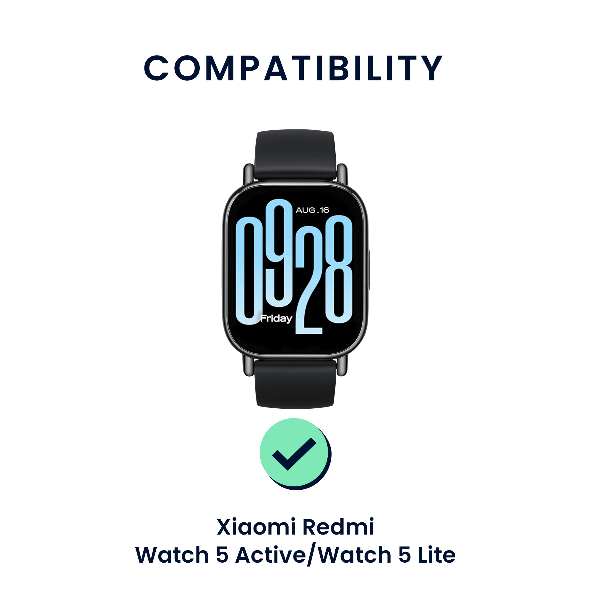 Řemínky pro Xiaomi Redmi Watch 5 Active / Watch 5 Lite kwmobile silikonové - černá / tmavě modrá