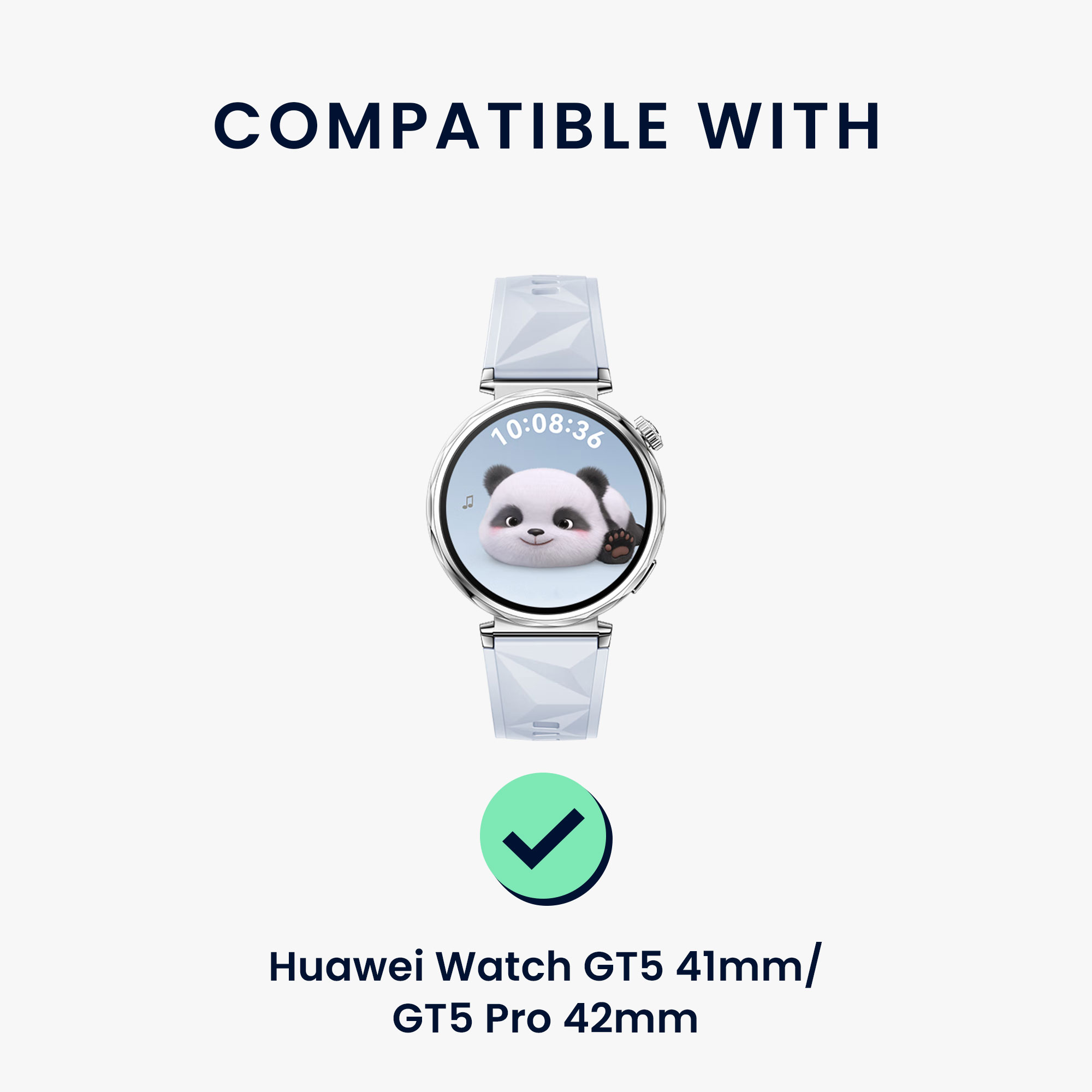 Silikonový řemínek Huawei Watch GT5 41mm magnetické zapínání pudrová růžová kwmobile