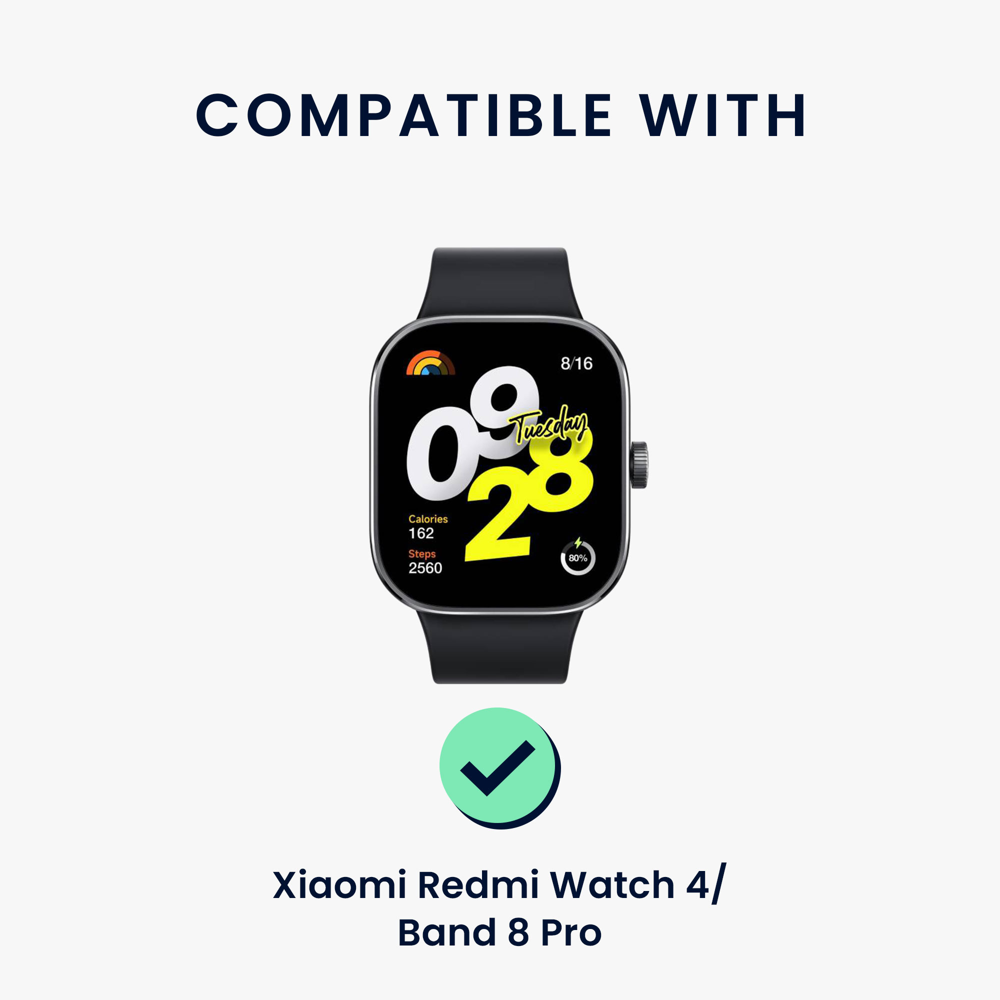 kwmobile řemínek k hodinkám Redmi Watch 4 / - černá