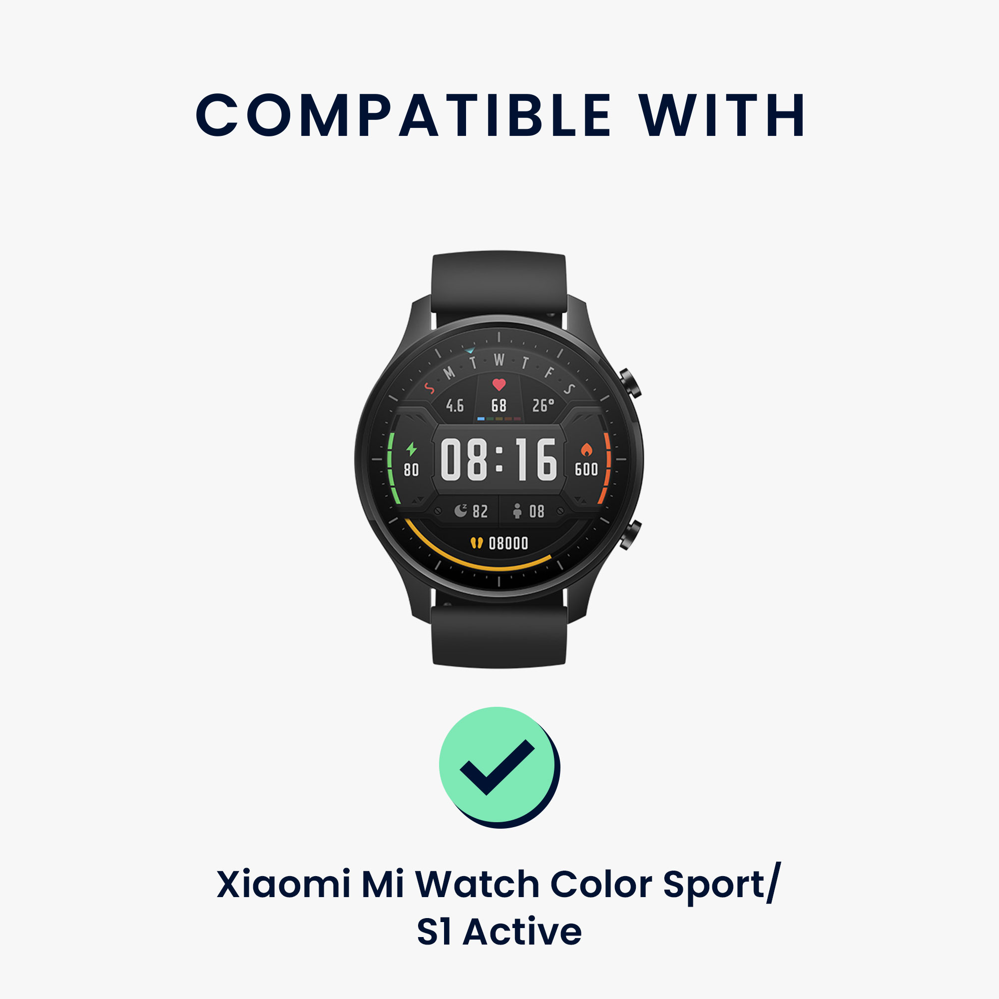 Řemínek kwmobile pro Xiaomi Mi Watch Color Sport / S1 Active - Šedá / oranžová
