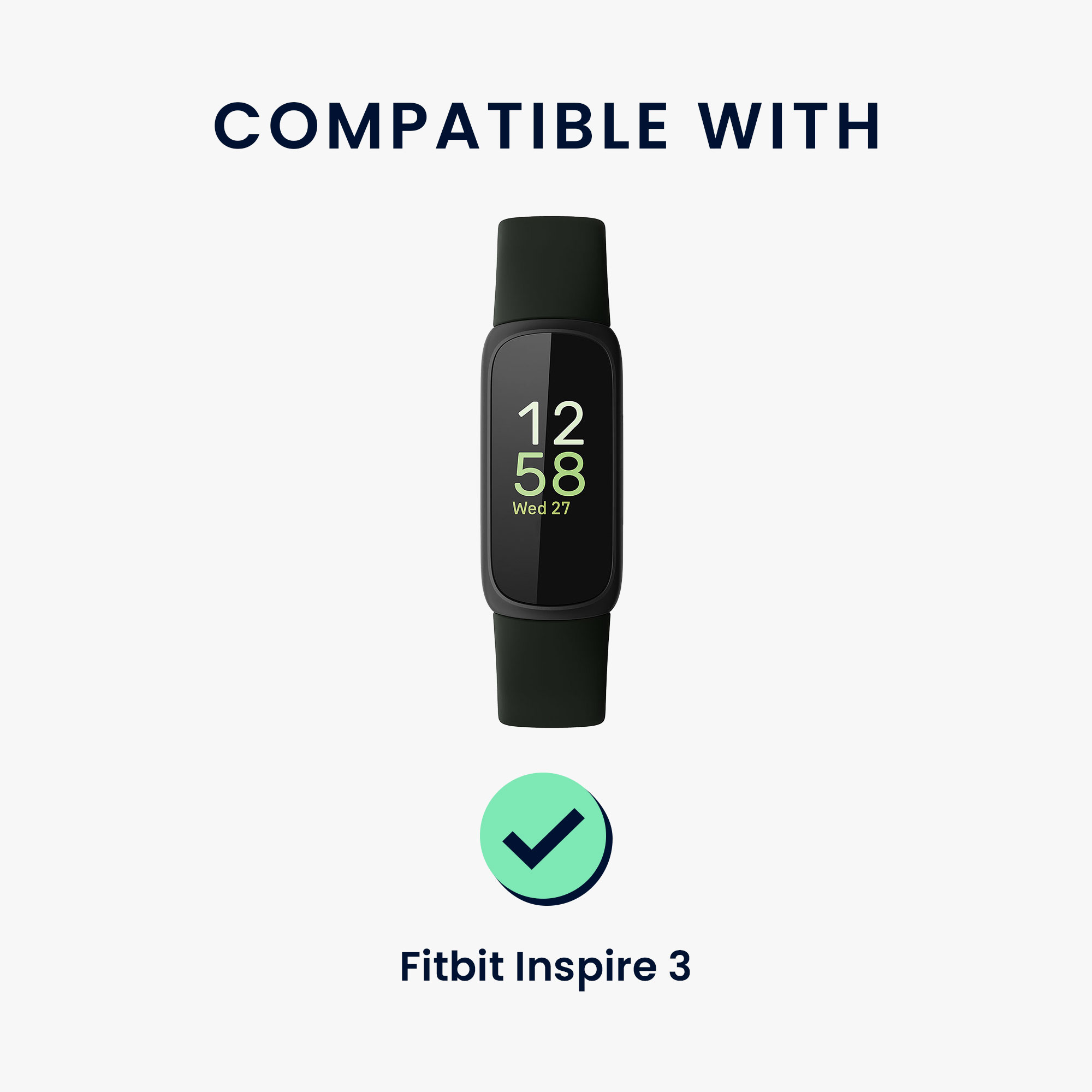 Řemínek na chytré hodinky kwmobile pro Fitbit Inspire 3 - pudrově růžová