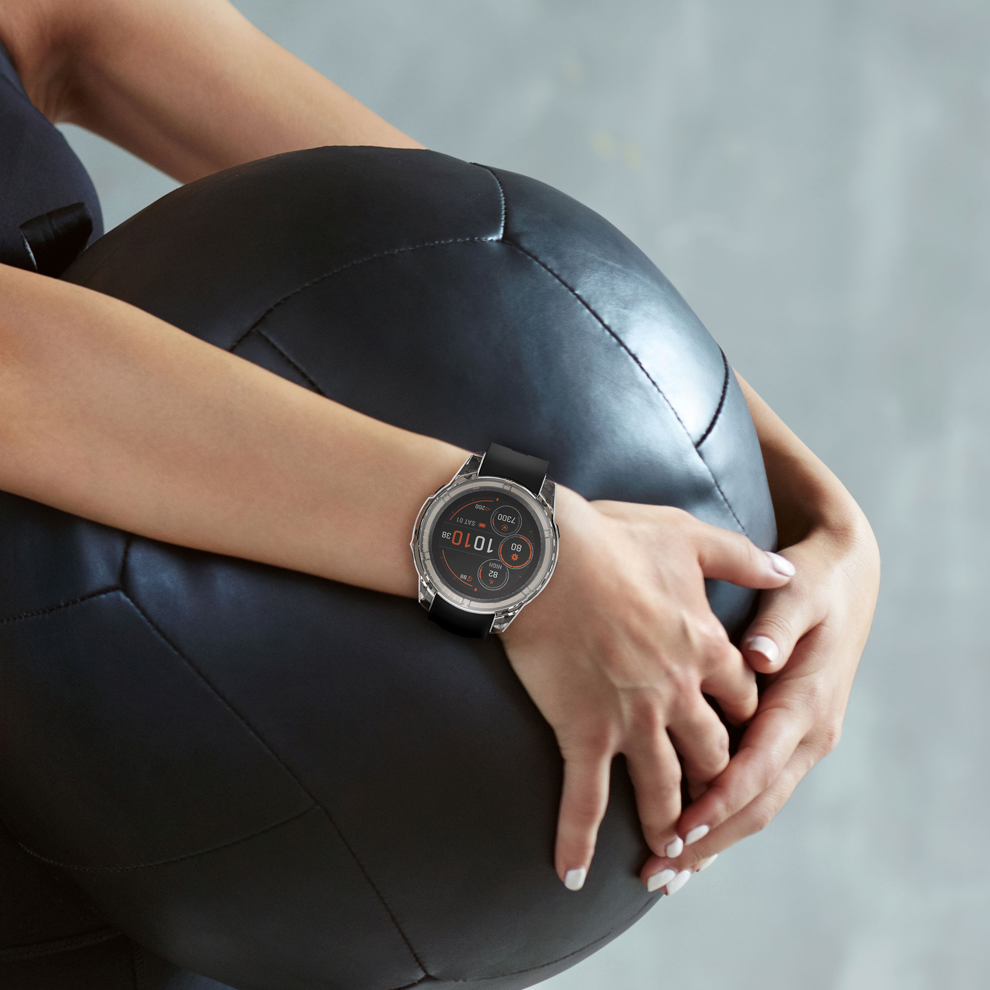 Ochranný kryt Garmin Fenix kwmobile 2 ks transparentně-černé