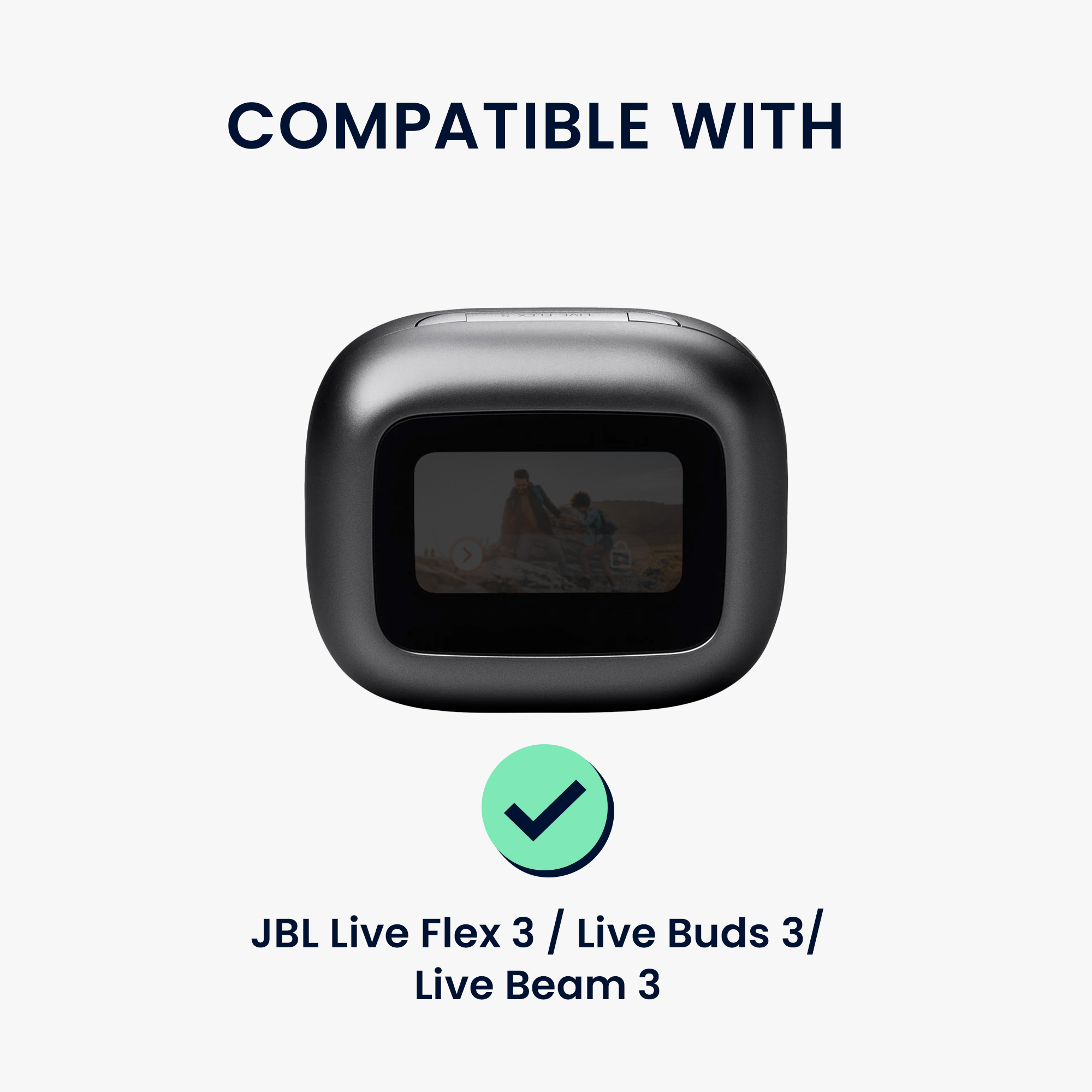 Pouzdro pro JBL Live Flex 3 / Live Buds 3 / Live Beam 3 kwmobile s poutkem silikonové - černá