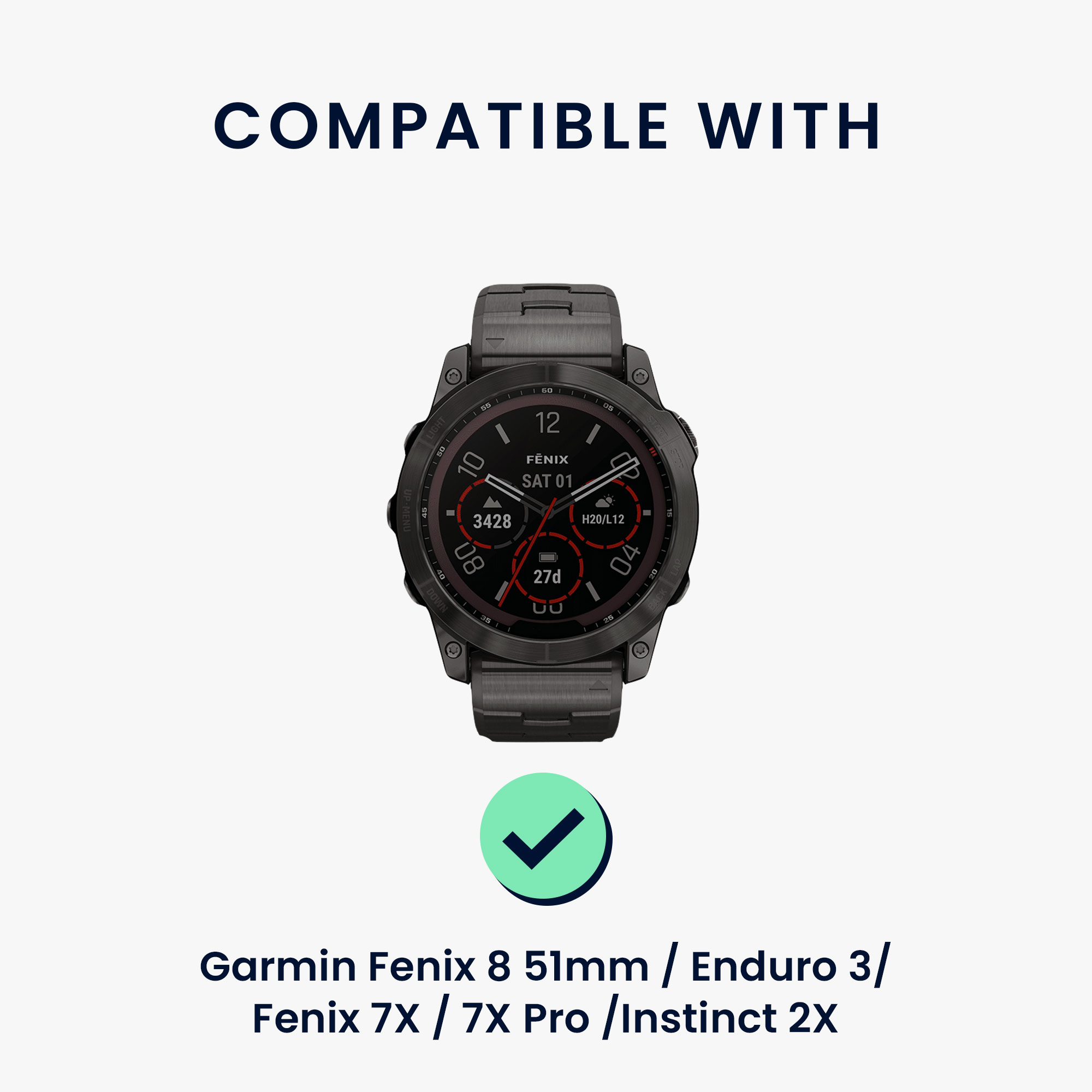 Magnetický řemínek Garmin Fenix kwmobile černé