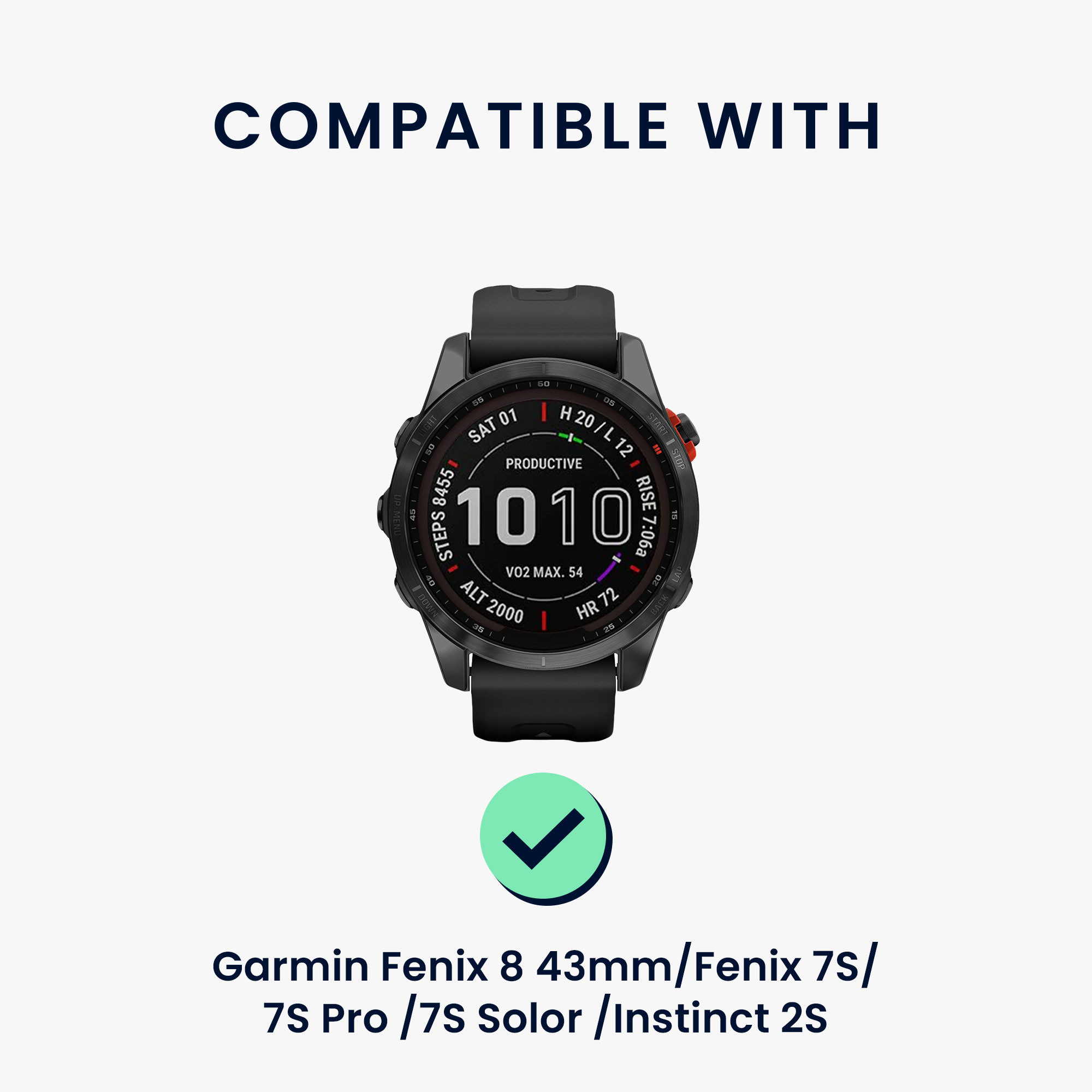 Magnetický řemínek Garmin Fenix kwmobile tmavě zeleno-černé