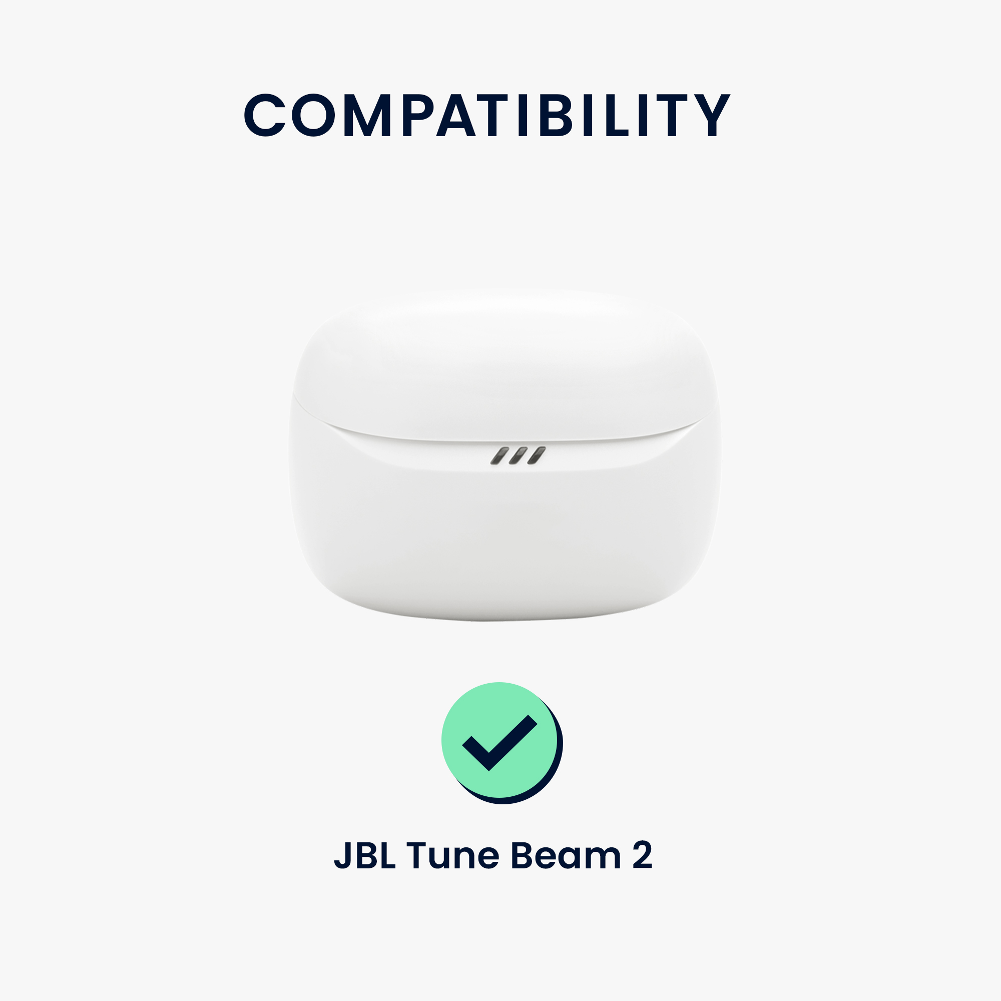 Obal pro JBL Tune Beam 2 kwmobile s karabinou silikonové - tmavě modrá