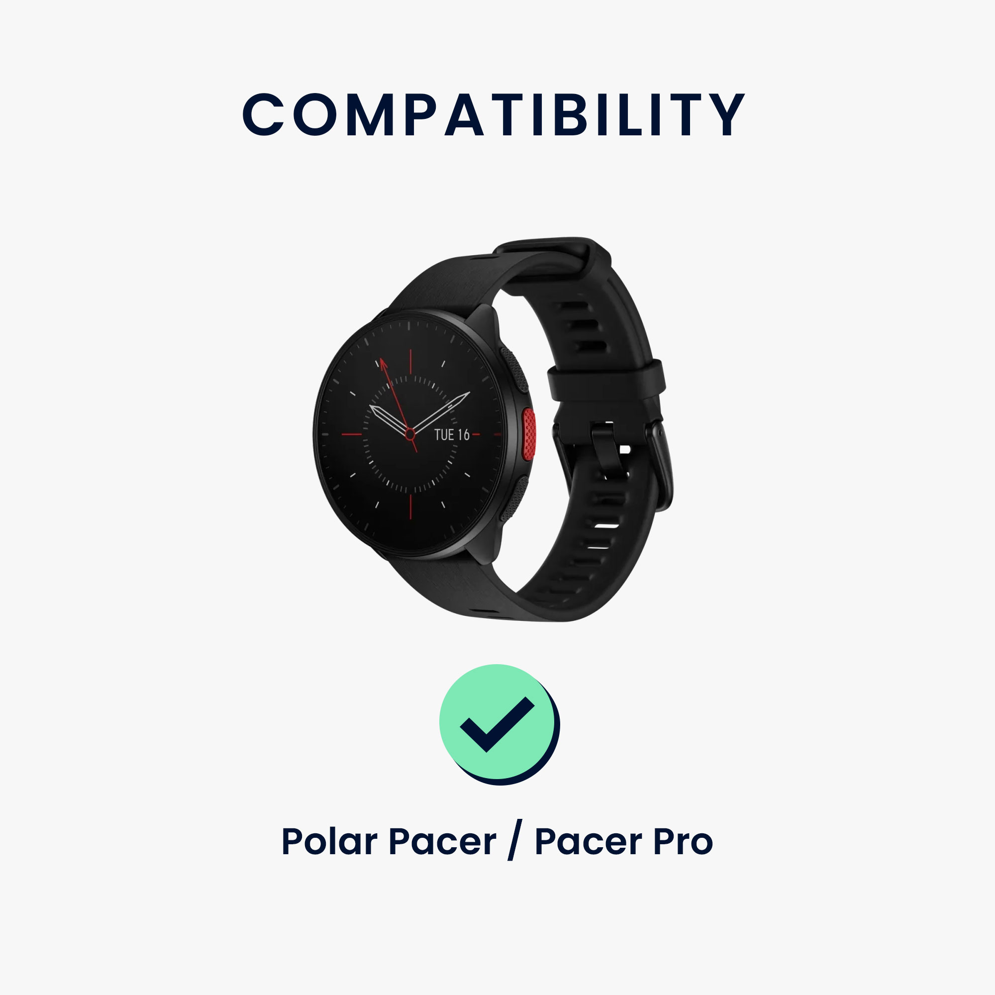 USB-C nabíjecí kabel pro Polar Pacer / Pacer Pro kwmobile ‑ černá