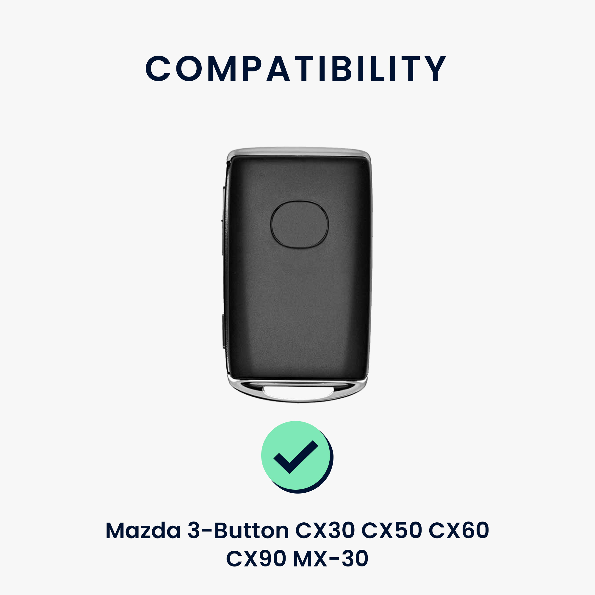Pouzdro na klíč od auta Mazda 3-Button CX30 CX50 CX60 CX90 MX-30 - kwmobile - růžová