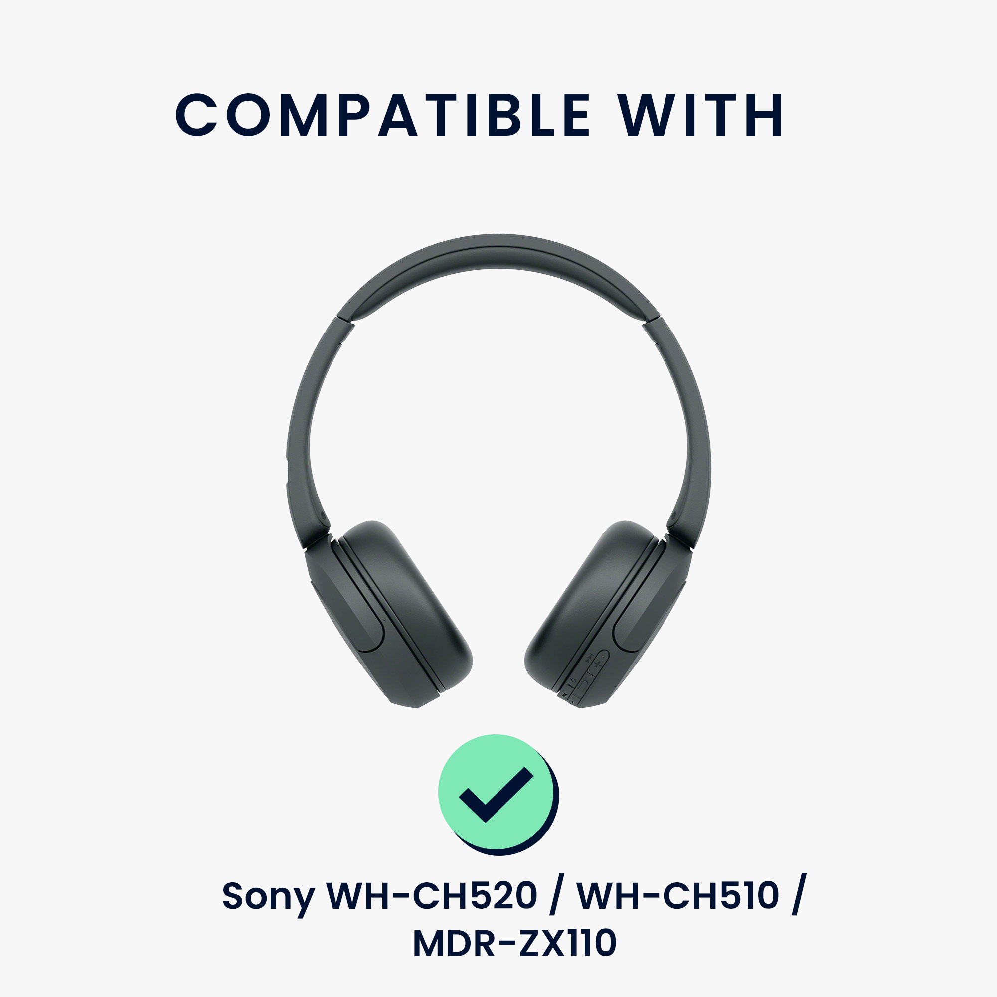 Pouzdro na sluchátka kwmobile pro Sony WH-CH520 / WH-CH510 / MDR-ZX110 22.5 x 17 cm, černá