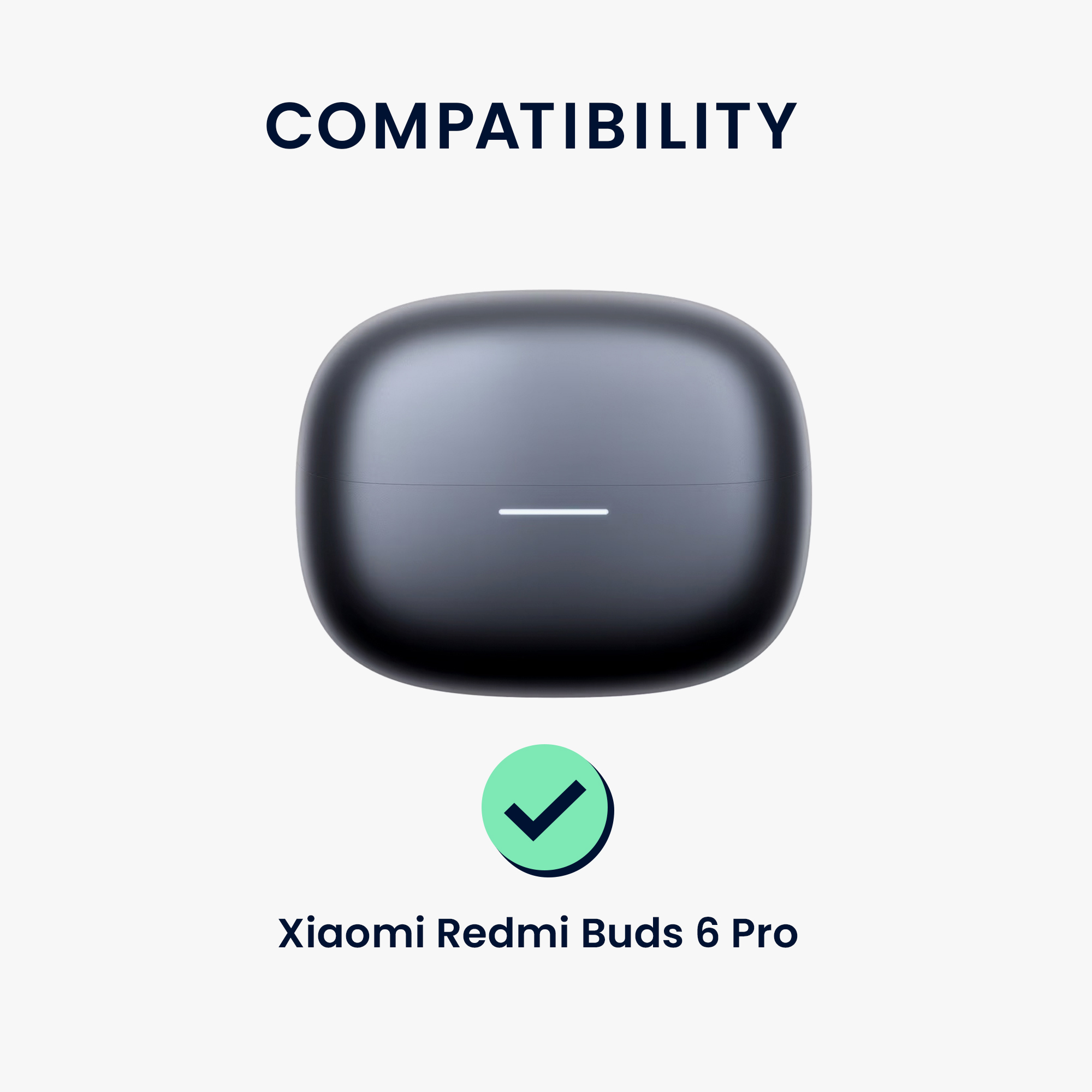 Silikonový obal nabíjecí pouzdro sluchátka Xiaomi Redmi Buds 6 Pro černá kwmobile