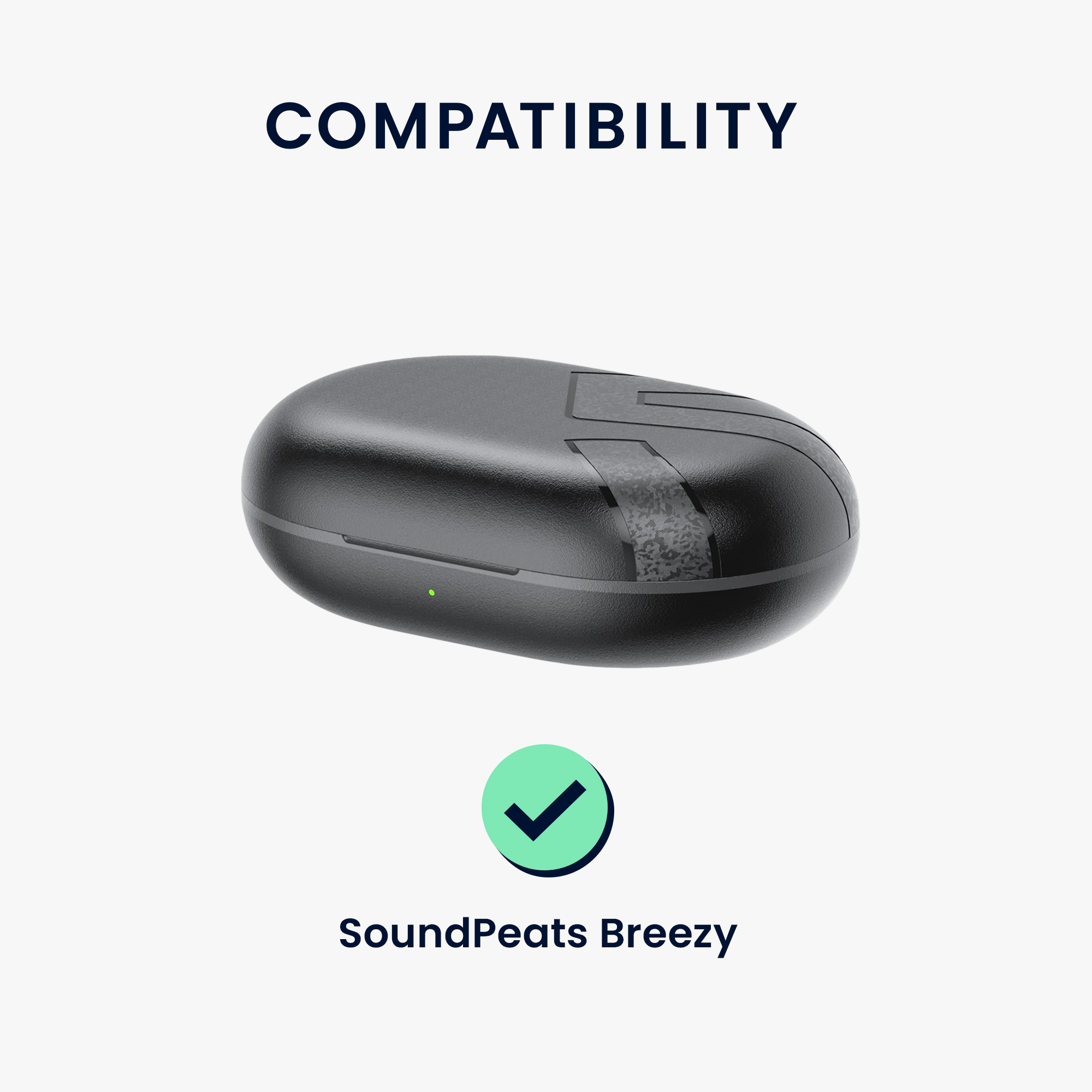Silikonové pouzdro na sluchátka SoundPeats Breezy černé