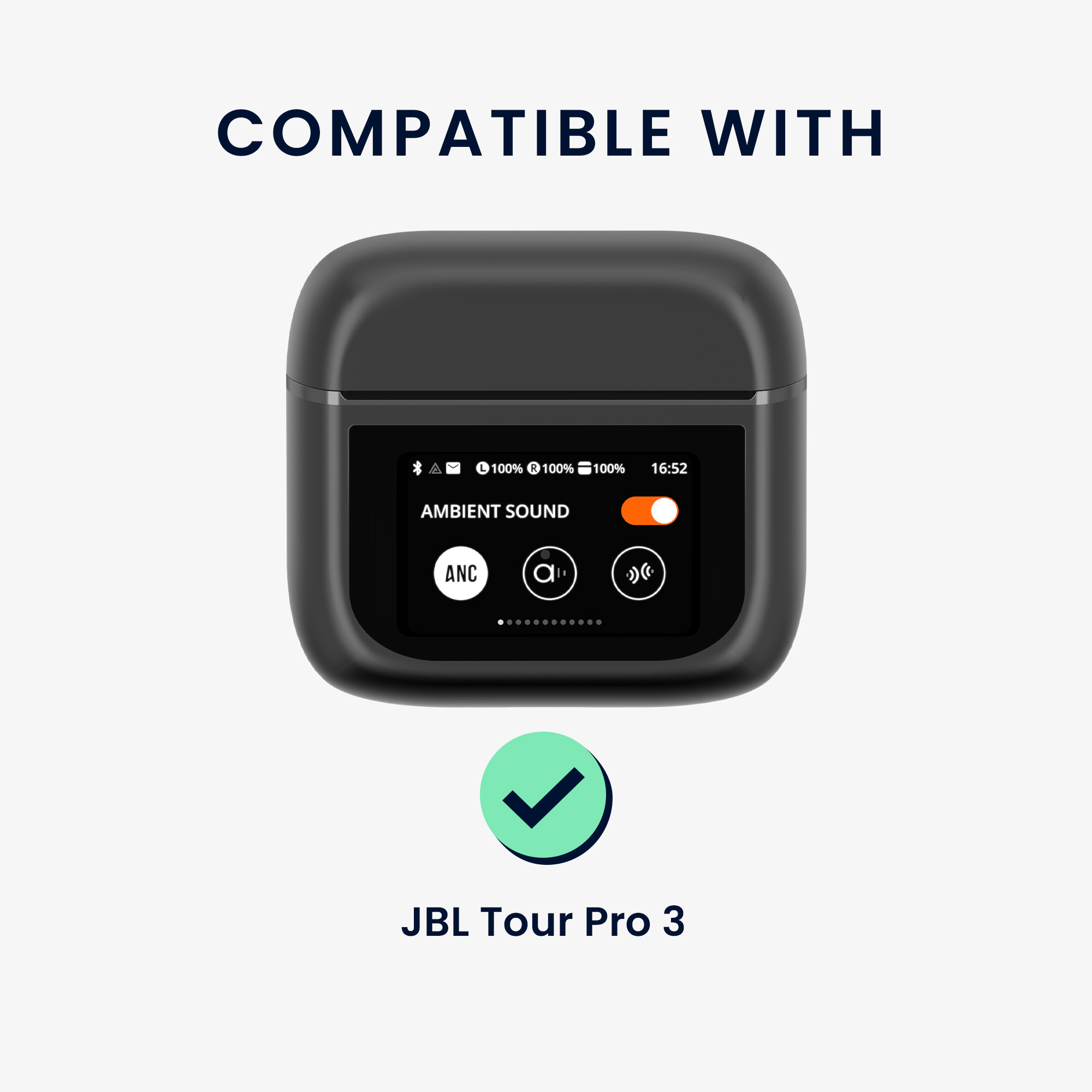 Pouzdro na sluchátka pro JBL Tour Pro 3 kwmobile silikonové - transparentní