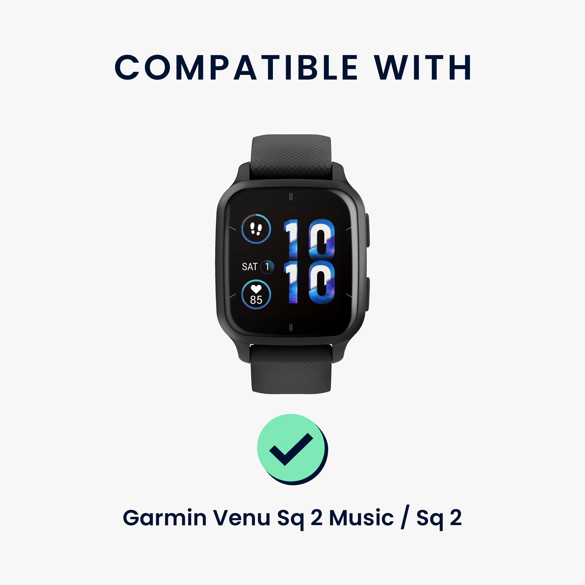 Řemínek kwmobile pro Garmin Venu Sq 2 Music / Sq 2 / Vivoactive 6 / Vivoactive 5 - bílá / oranžová