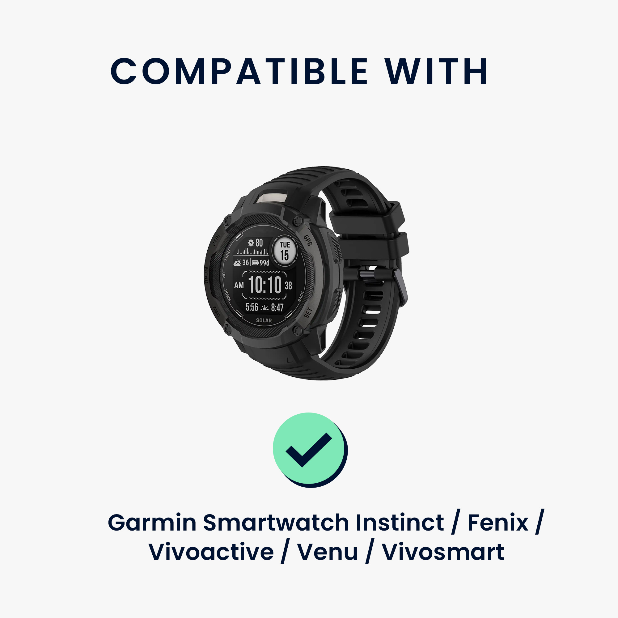 Nabíječka pro chytré hodinky kwmobile pro Garmin Smartwatch Instinct / Fenix /… - černá