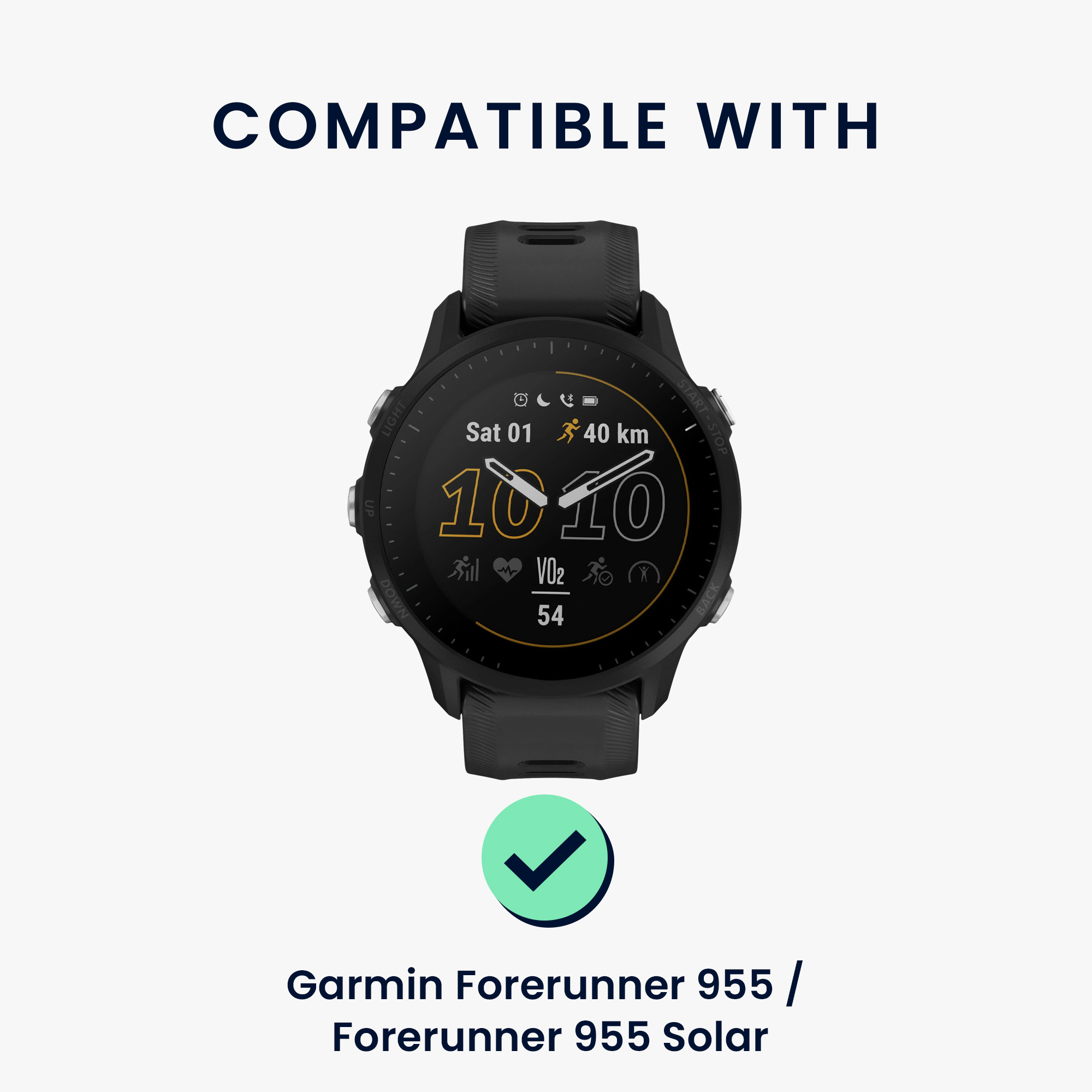 Ochranná fólie hodinek Garmin Forerunner 955 / Fore kwmobile 2 ks transparentní